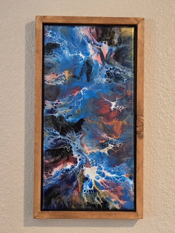 10" x 20" Framed Original Acrylic Artwork