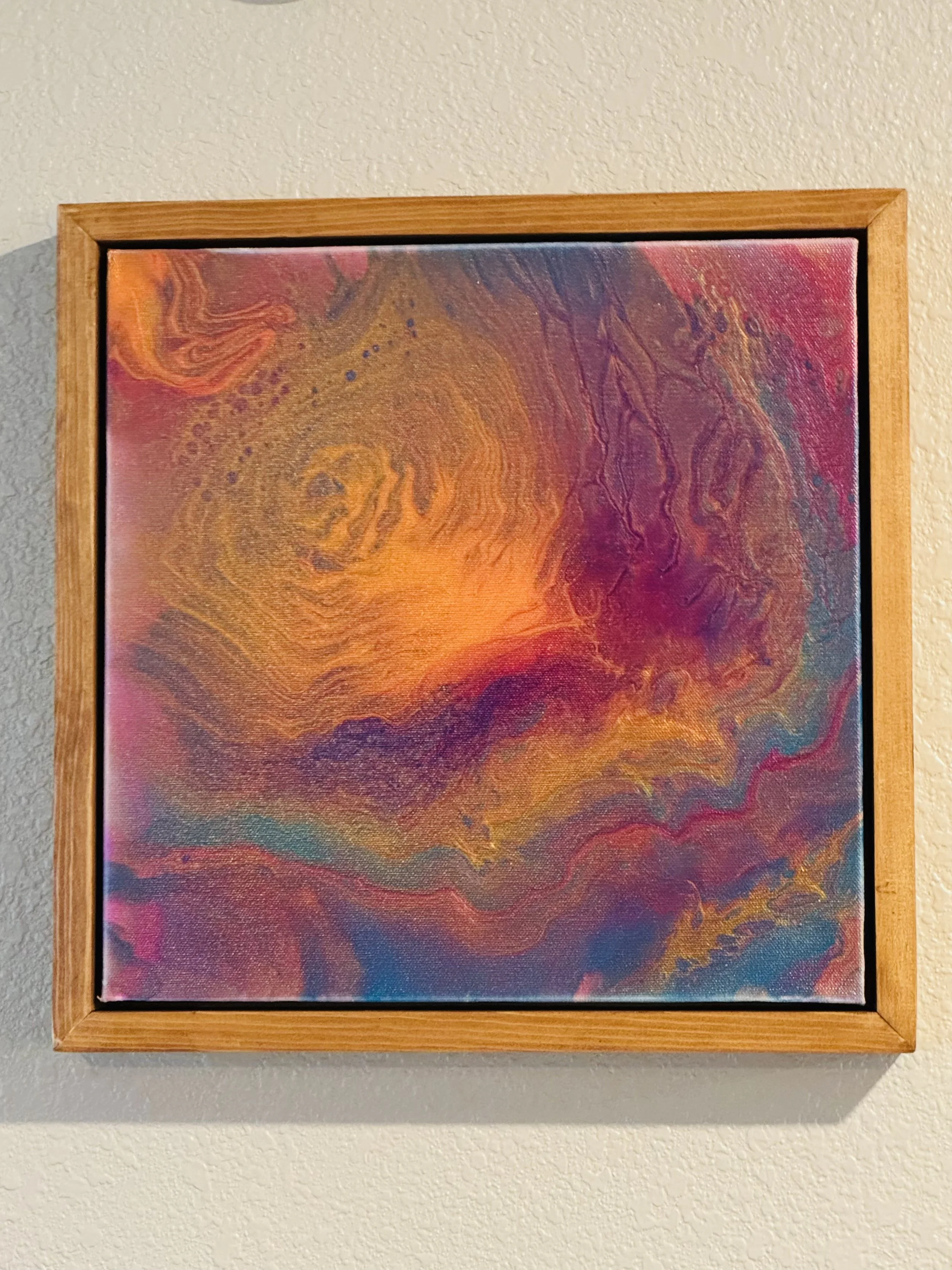 14" x 14" Framed Original Acrylic Artwork