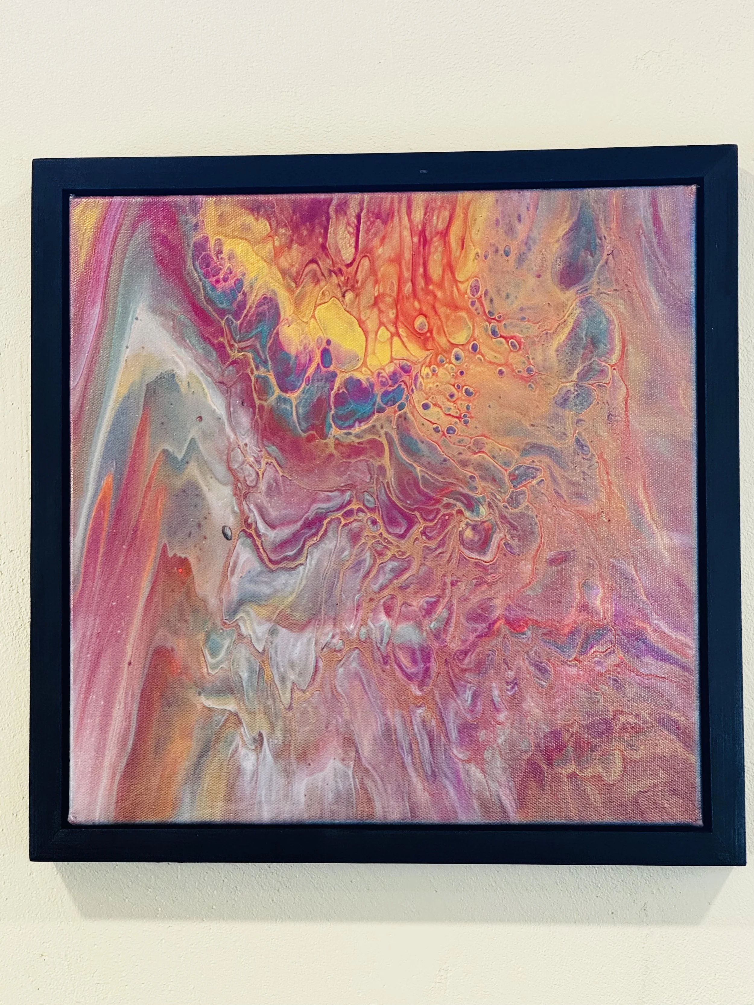 14" x 14"  Original Framed Acrylic Artwork
