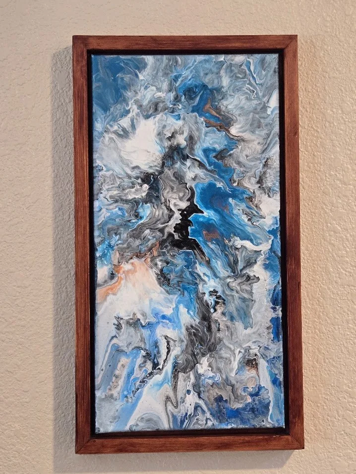 10" x 20" Framed Original Acrylic Artwork