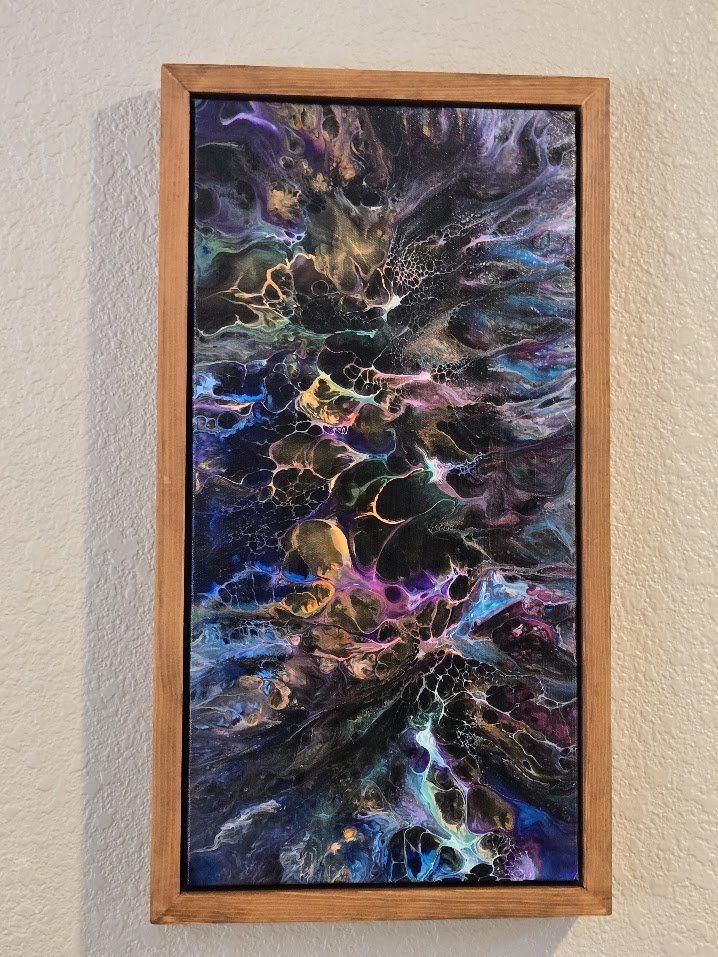 10" x 20" Framed Original Acrylic Artwork