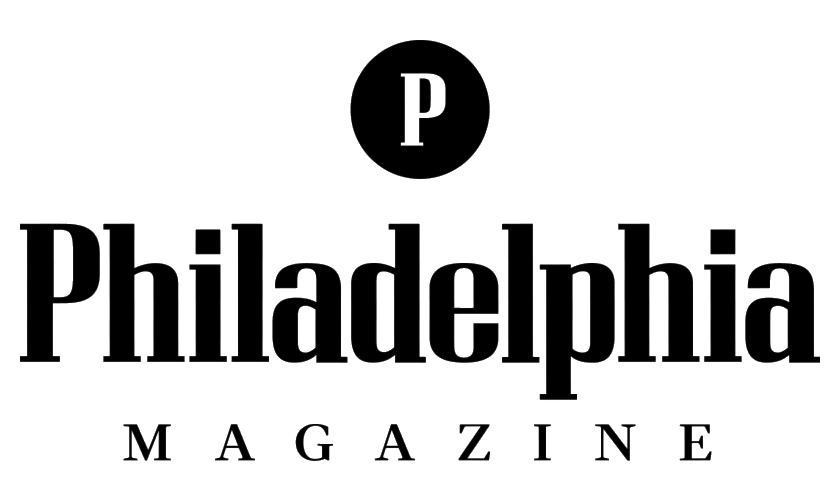 Logo of Philadelphia Magazine featuring a letter P inside a circle above the text 'Philadelphia' in bold font and 'MAGAZINE' in smaller font below.