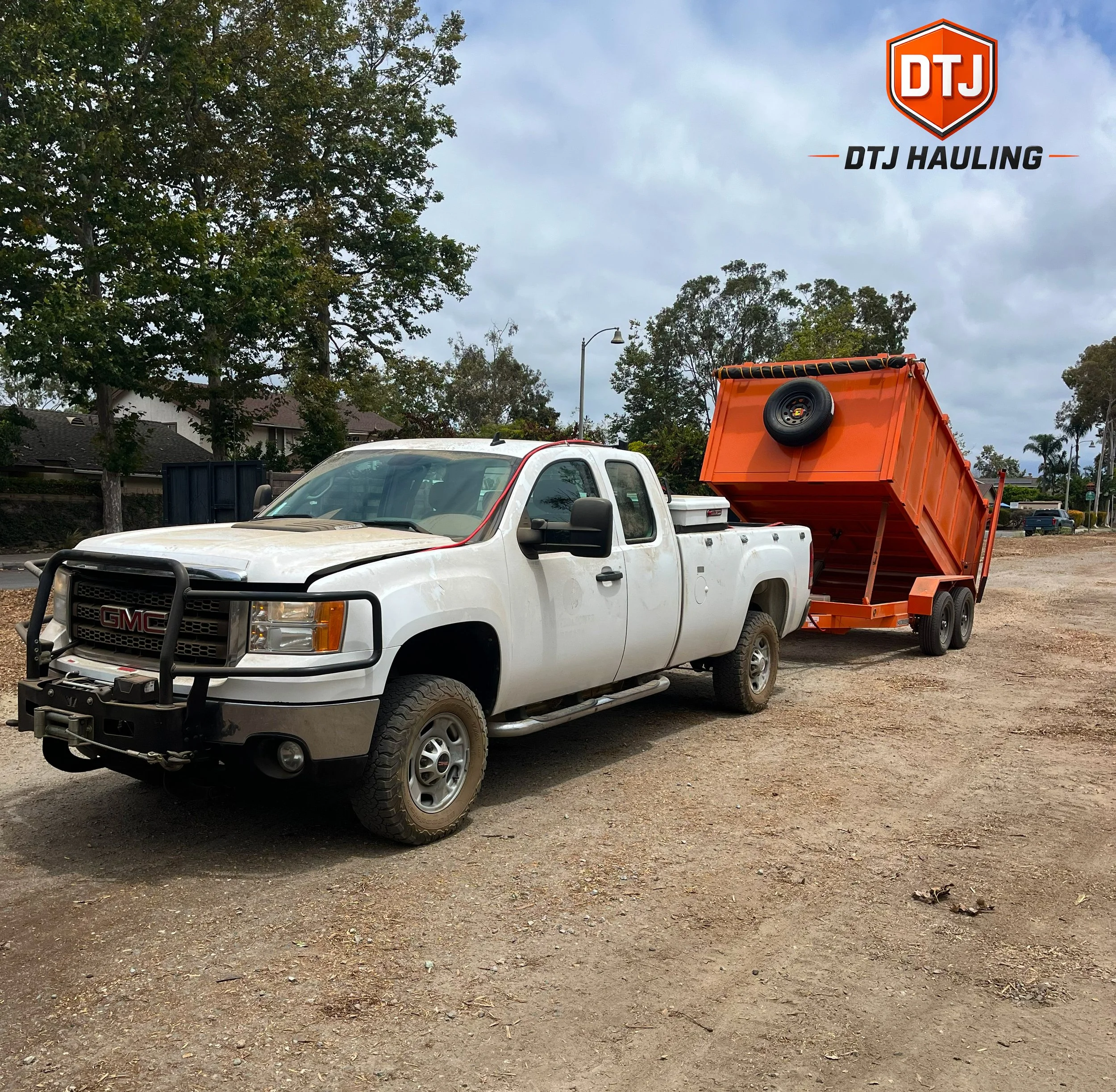 Local orange county junk removal company DTJ Hauling is dumping something at the junk yard after finishing a job!