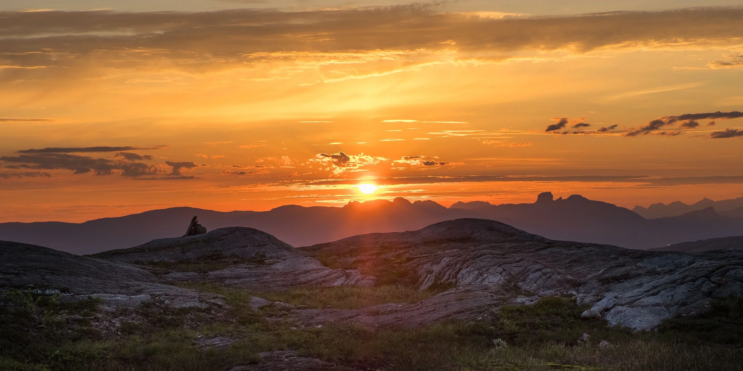 Midnatt på vei hjem fra Børtinden