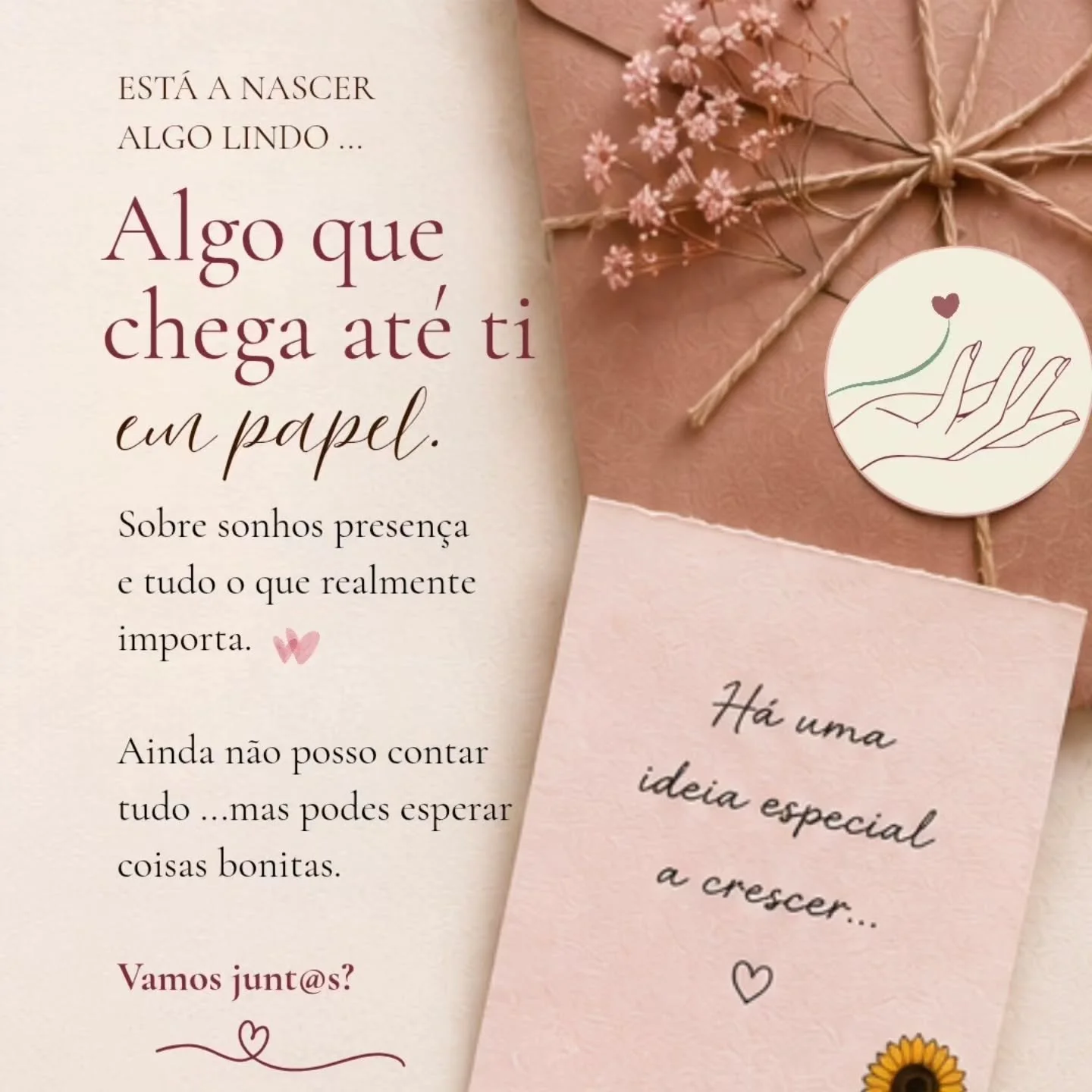 H&aacute; ideias que nascem de repente.

E h&aacute; outras que crescem devagar... em sil&ecirc;ncio. 🤫

Esta acompanha-me h&aacute; algum tempo...

Nasceu de um ano em que aprendi a ouvir-me mais, a cuidar de mim, a voltar a sonhar e a perceber que