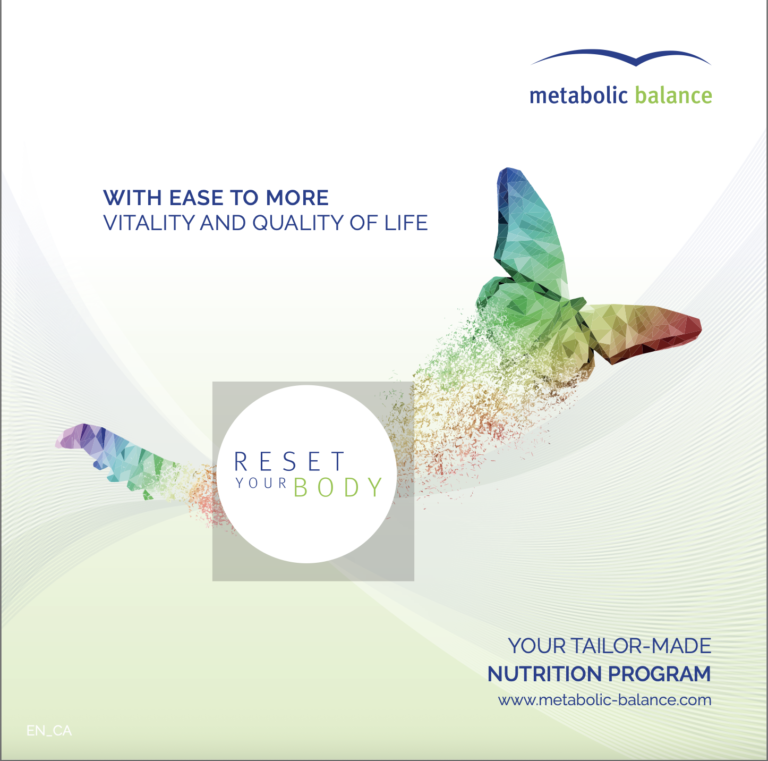 A photo of a butterfly with the text with ease to more vitality and quality of life: reset your body