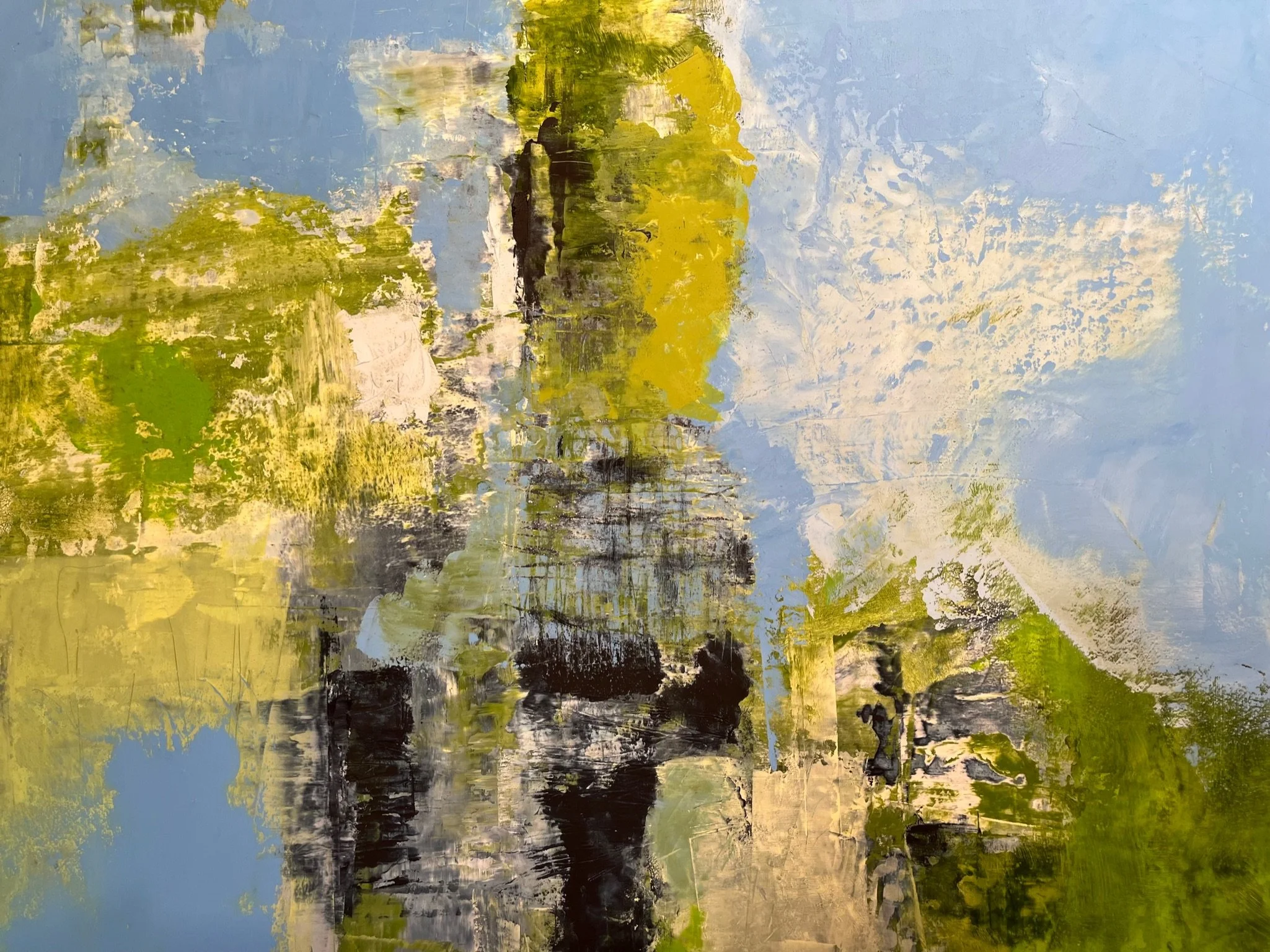 Untitled #16
24” x 24”
oil paint, cold wax, on wood panel