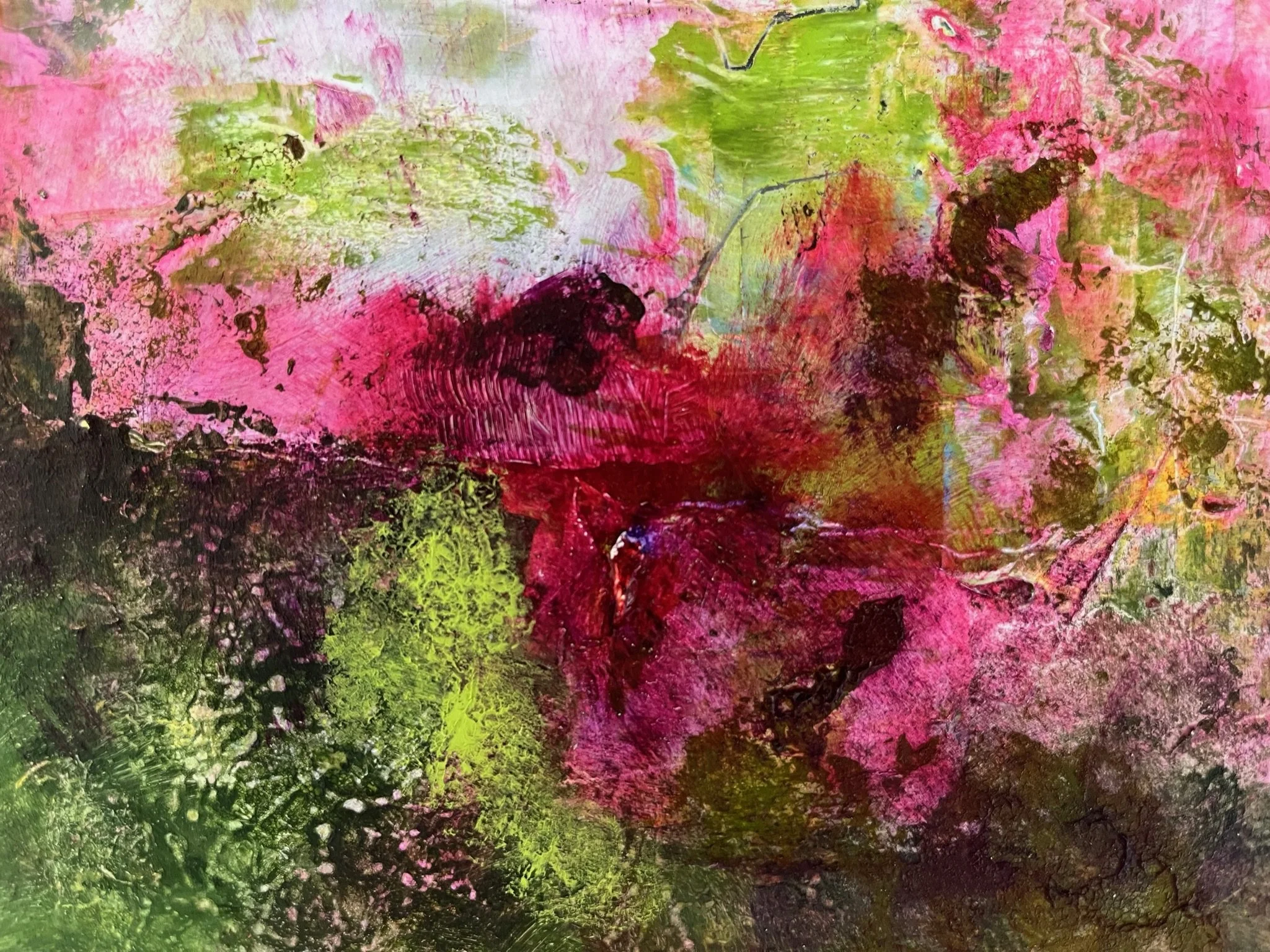 Untitled #17
6” x 6”
oil paint, cold wax, on wood panel