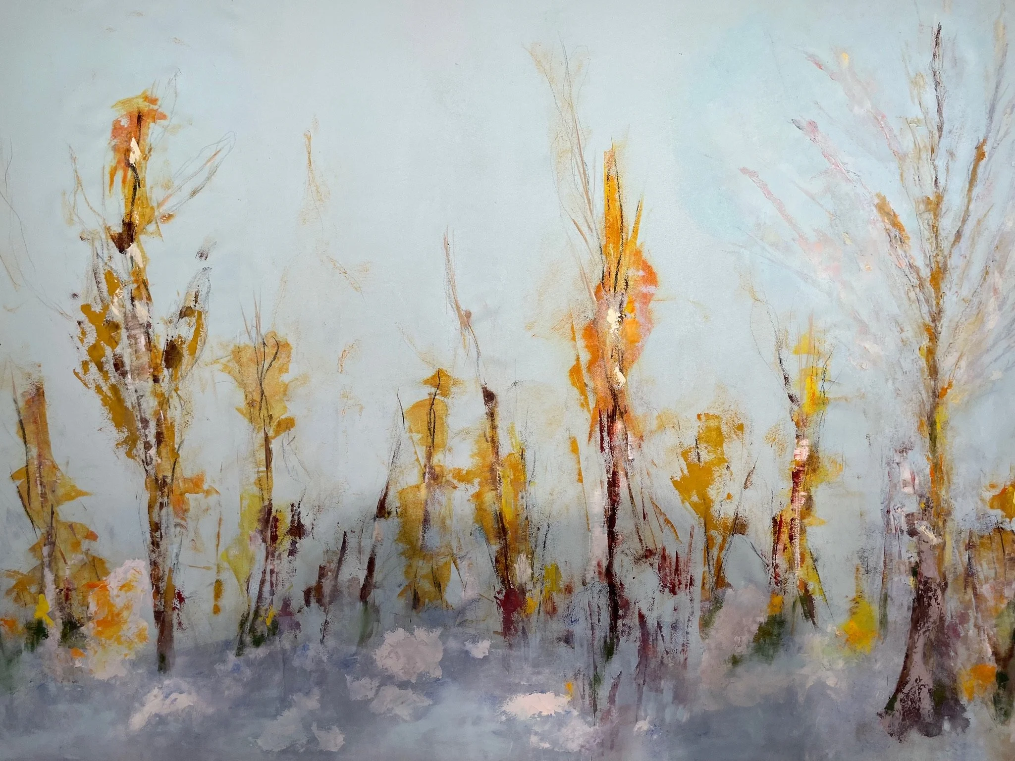 Untitled  #12
48” x 28”
charcoal, oil paint, cold wax on Mitz paper