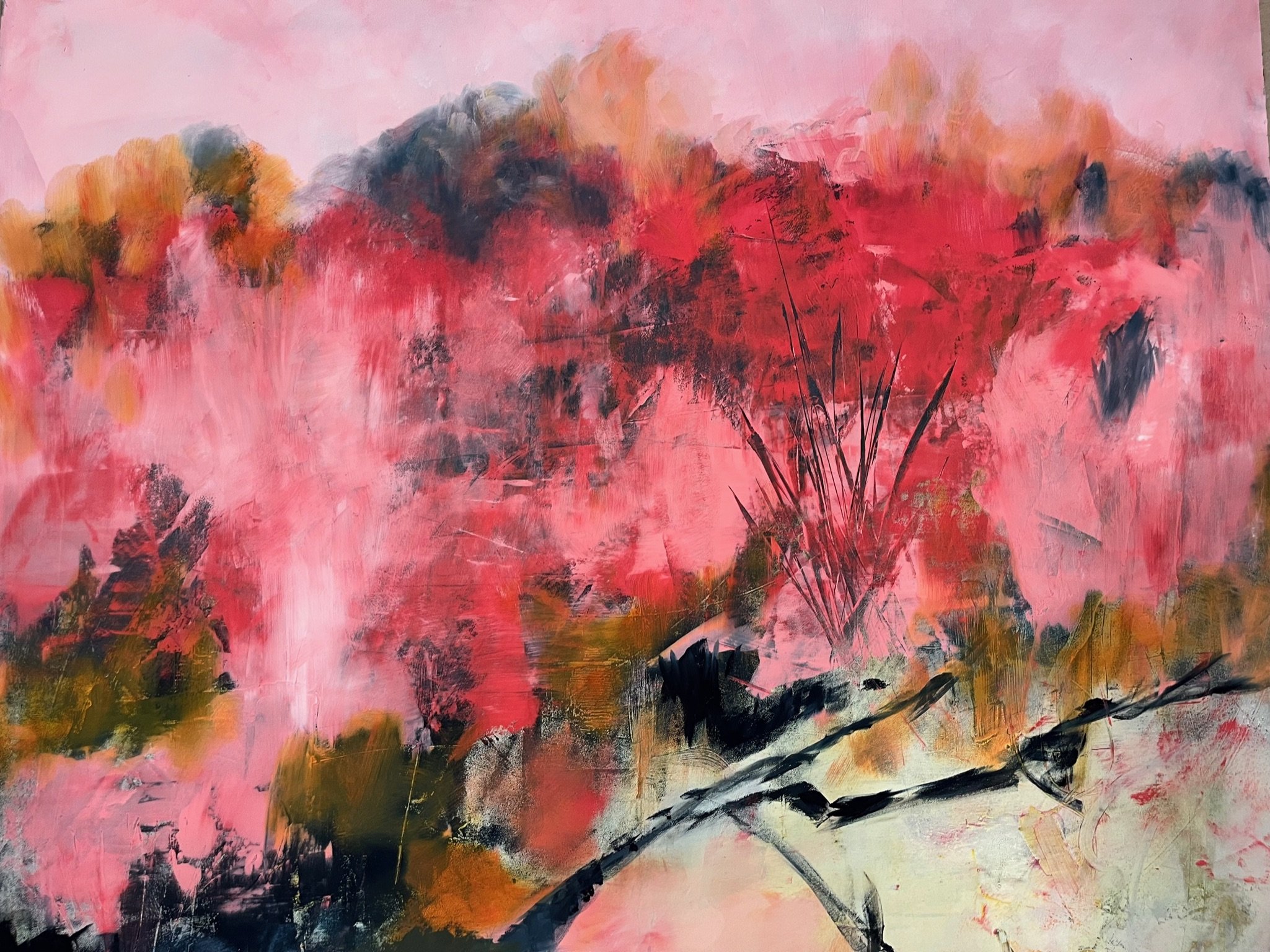 Untitled #14
30” x 30”
oil paint, cold wax on wood panel