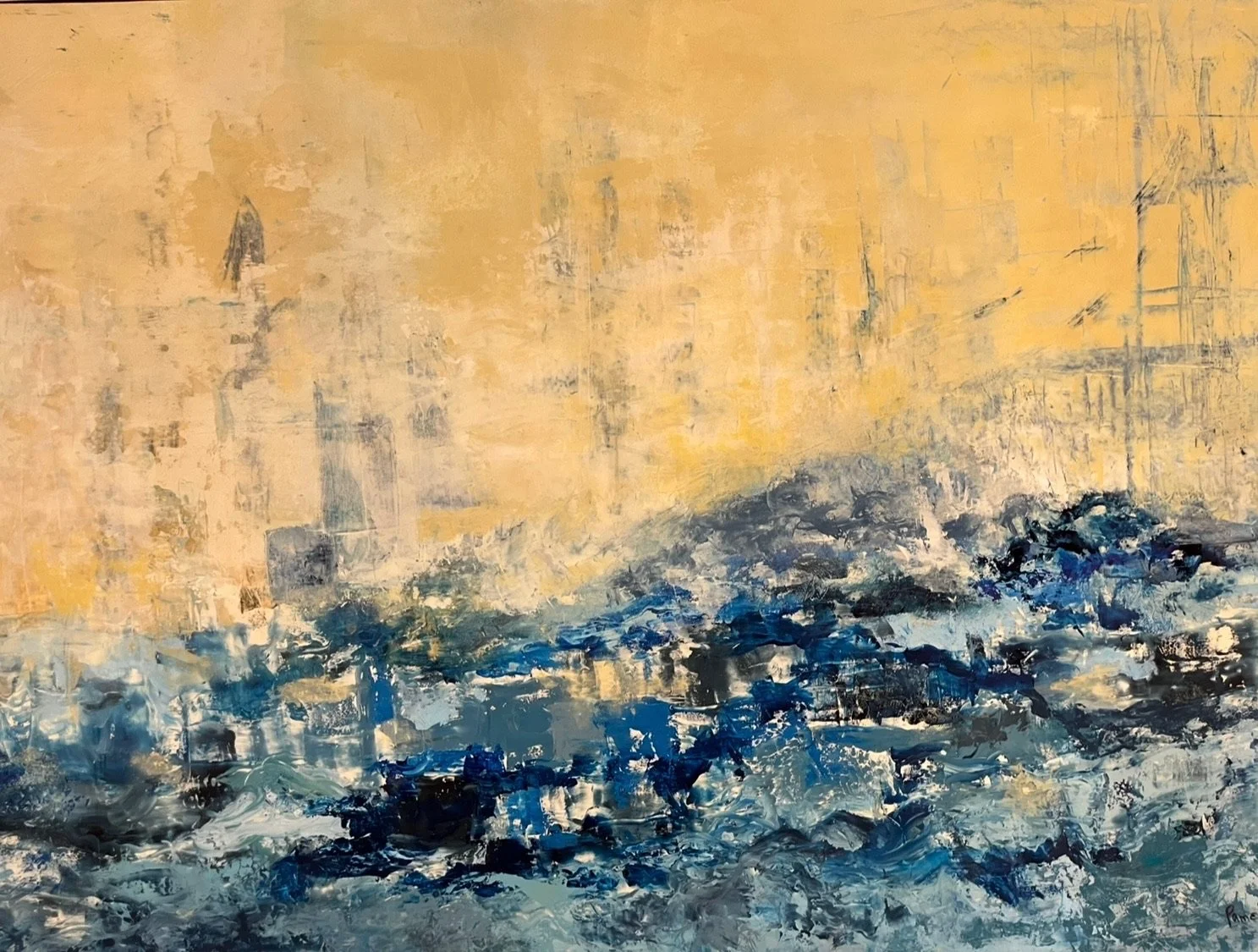 Untitled #2
48” x 28”
charcoal, oil paint, cold wax on Mitz paper