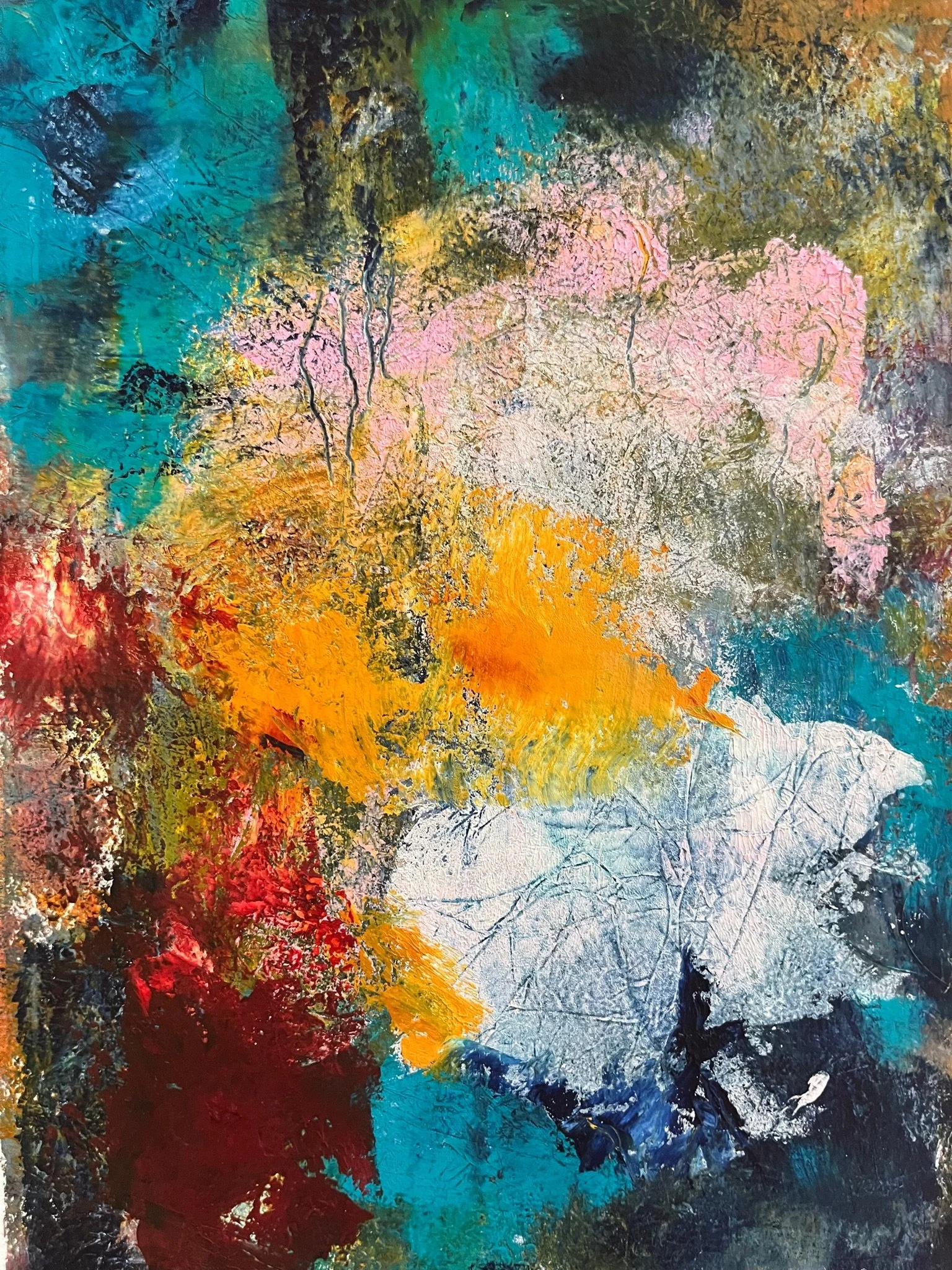 Untitled  #5
9”x 12”
oil sticks on Arches paper