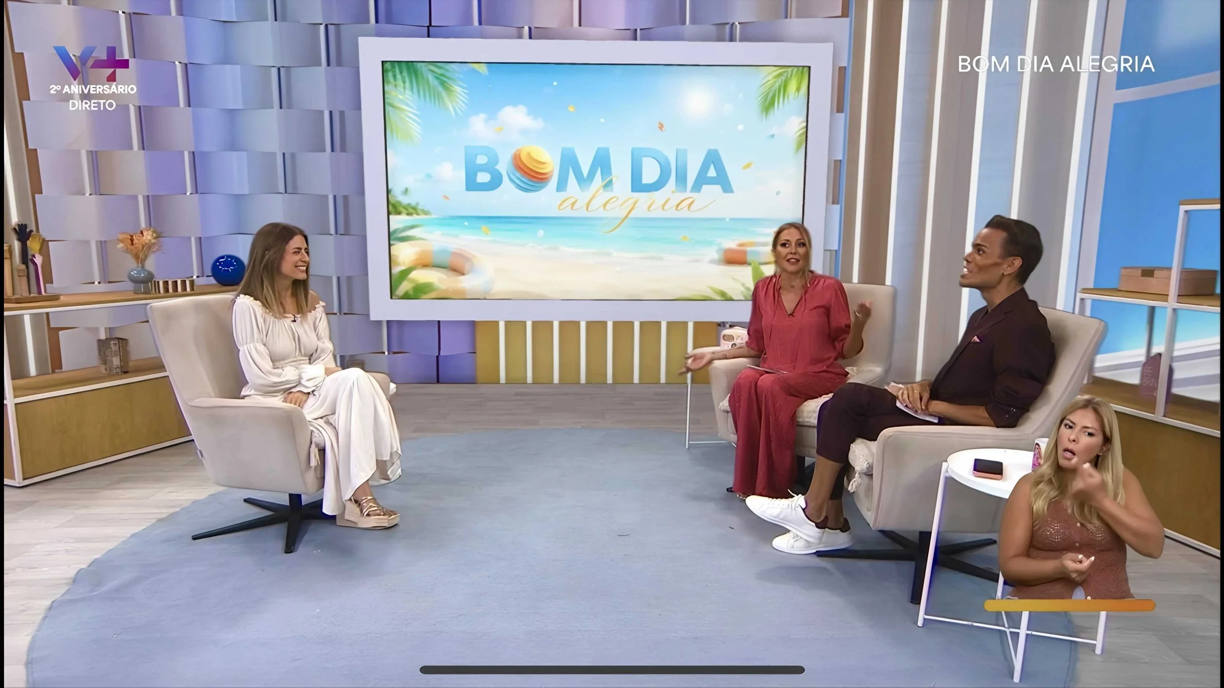 A nutricionista Margarida Caria esteve presente no programa V+ da TVI com os apresentadores José Lopes e Merche Romero a falar sobre ostras e alimentação saudável
