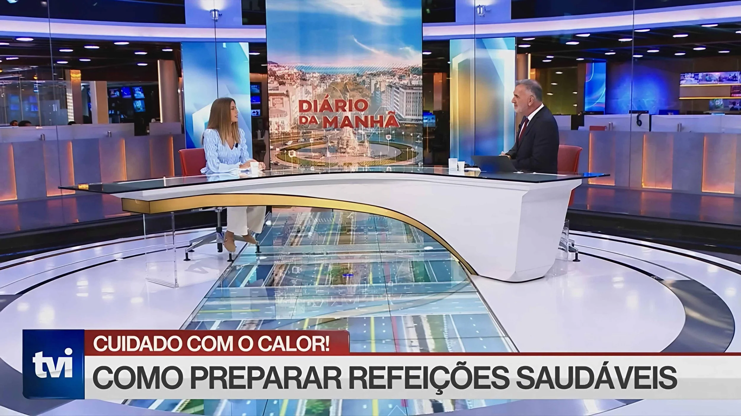 A nutricionista Margarida Caria esteve presente no Diário da Manhã da TVI com o jornalista Pedro Carvalhas, a falar sobre refeições saudáveis e os cuidados a ter com a alimentação e hidratação na onda de calor