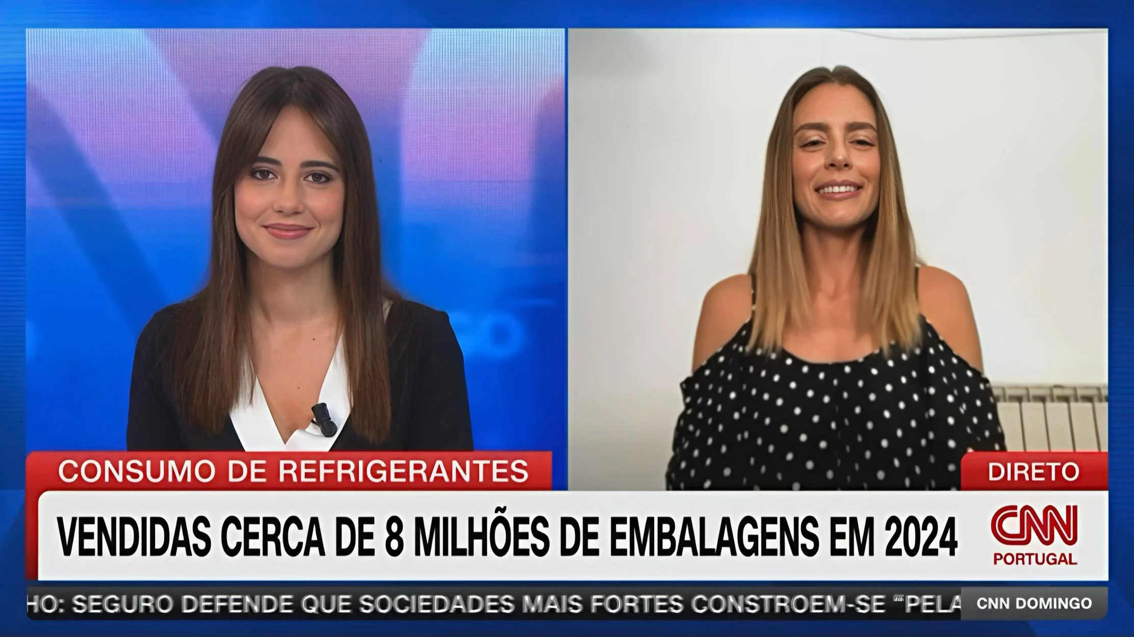 A nutricionista Margarida Caria esteve presente na CNN com a jornalista Carlota Celeiro a falar sobre o aumento da venda de refrigerantes