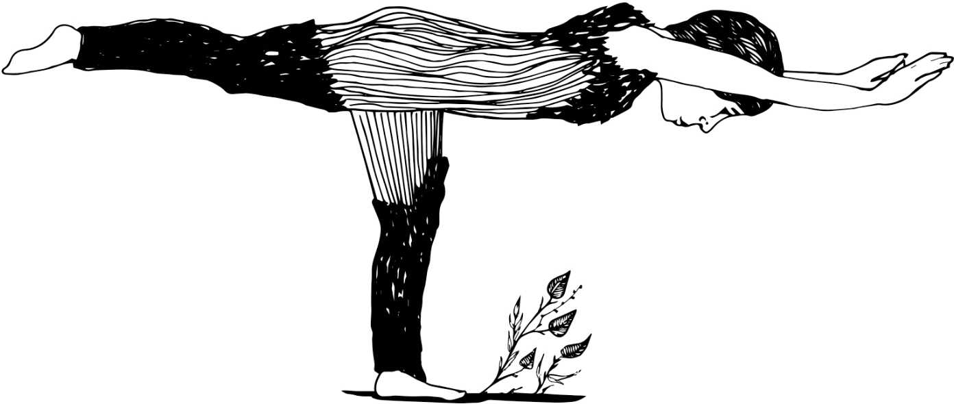 Black and grey movement illustration