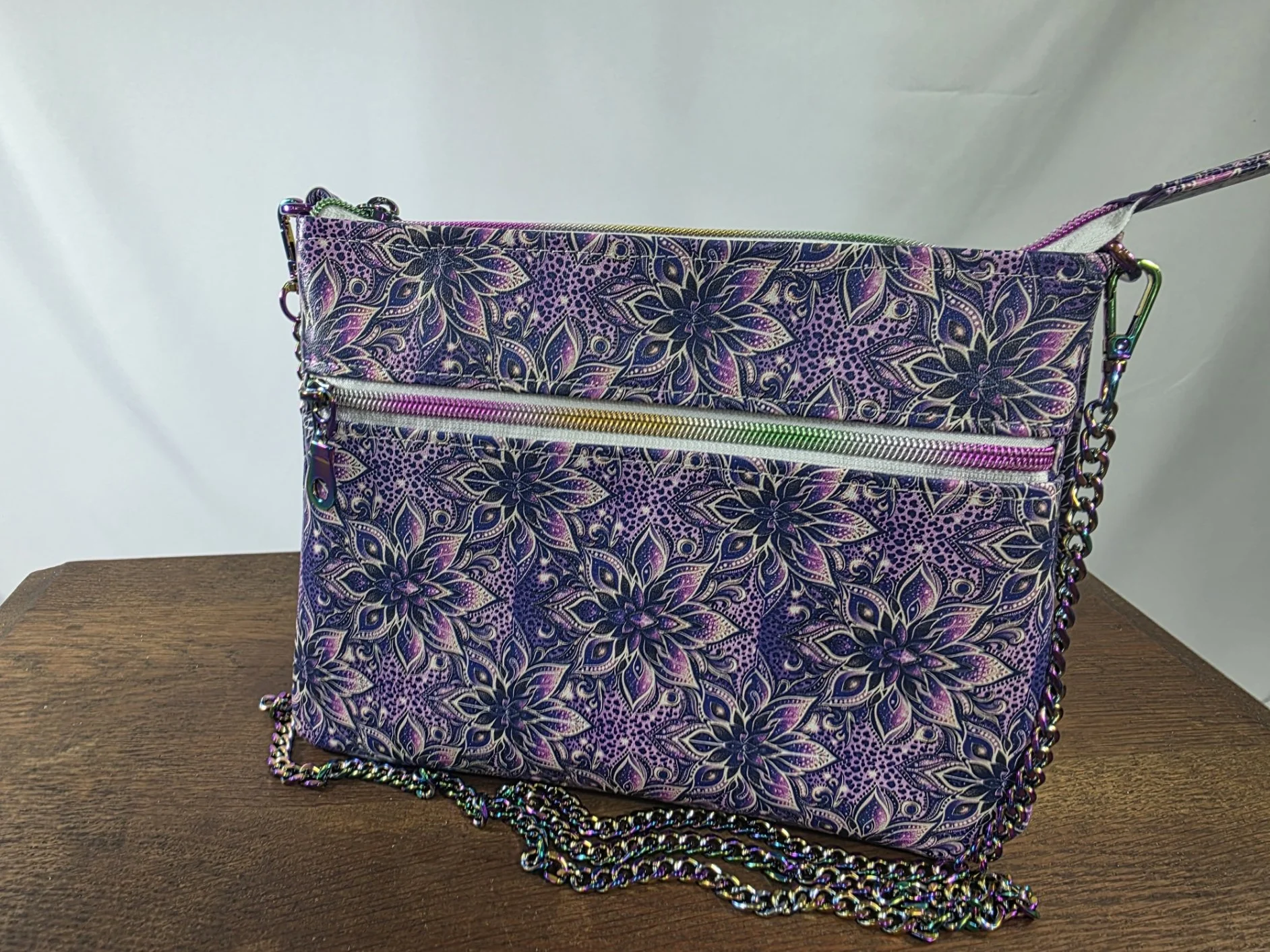 Leather Purse Flower Print