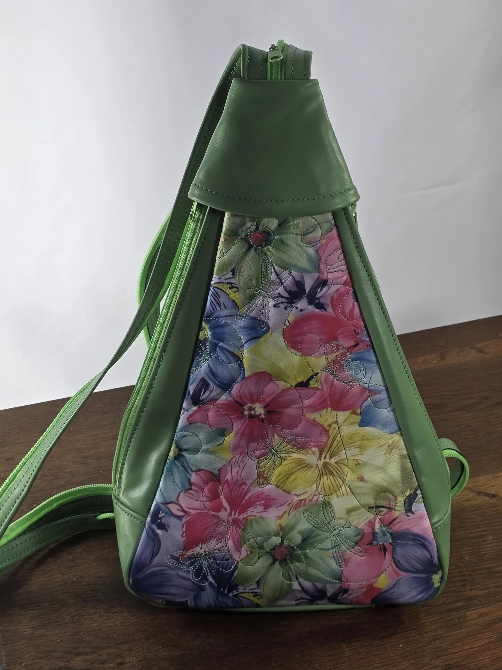 Kerry Sling Bag with Flowered Print Panel