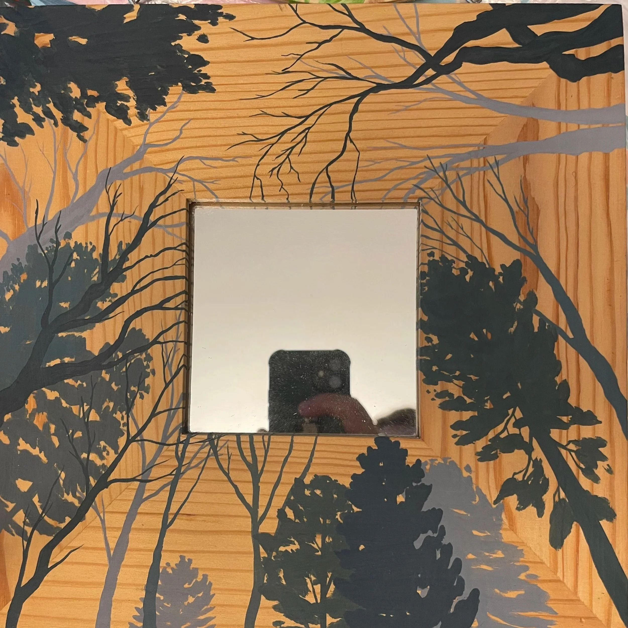 Foggy Tree Mirror
10 x 10 in.
Wax Sealed Gouache on Wood