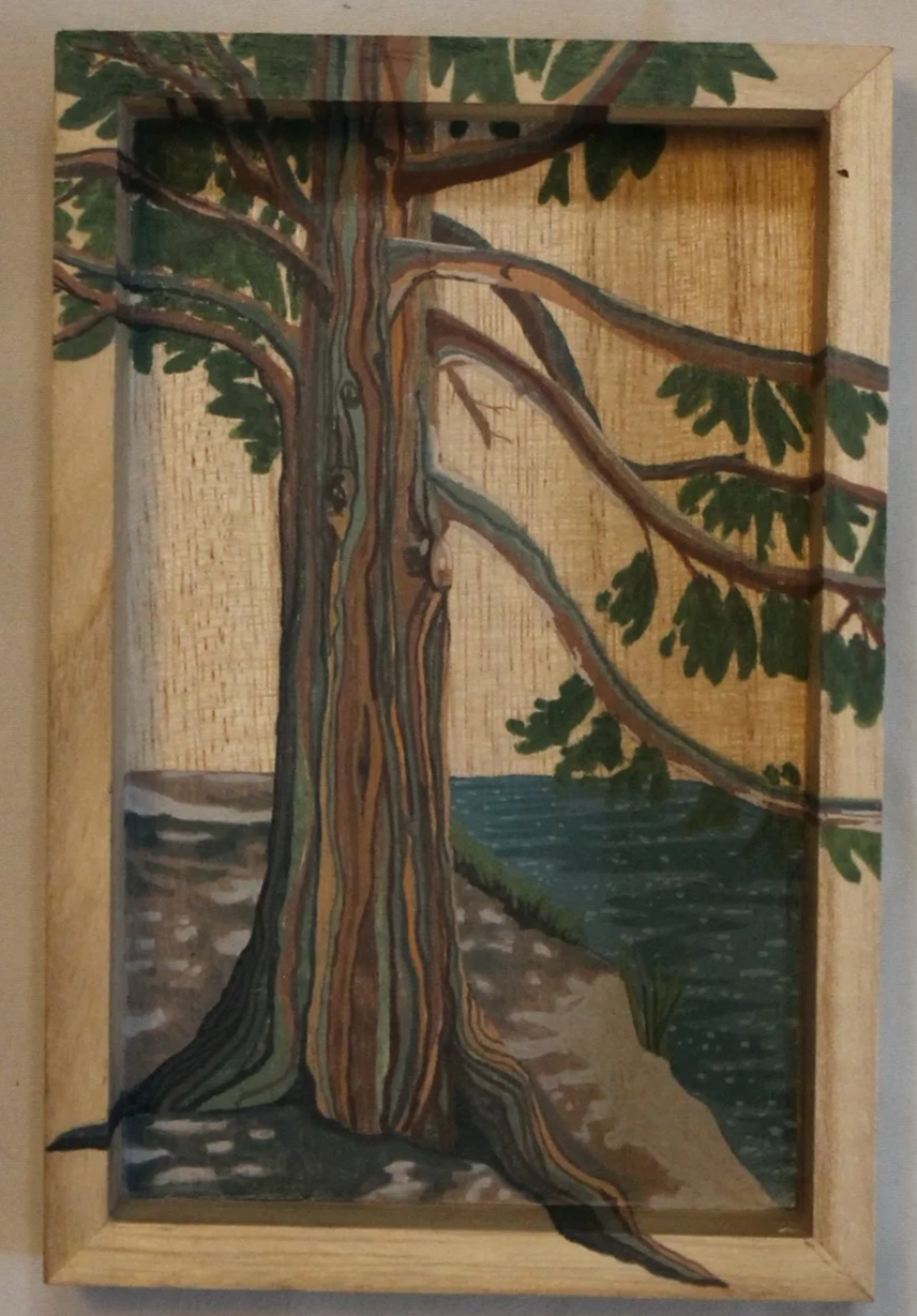 Western Red Cedar
6 x 4 in. 
Wax Sealed Gouache on Wood