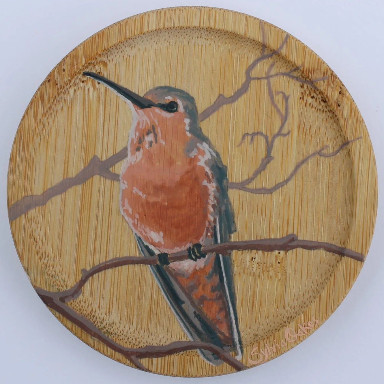 Pink Humming Bird
3 x 3 in.
Wax Sealed Gouache on Wood
SOLD