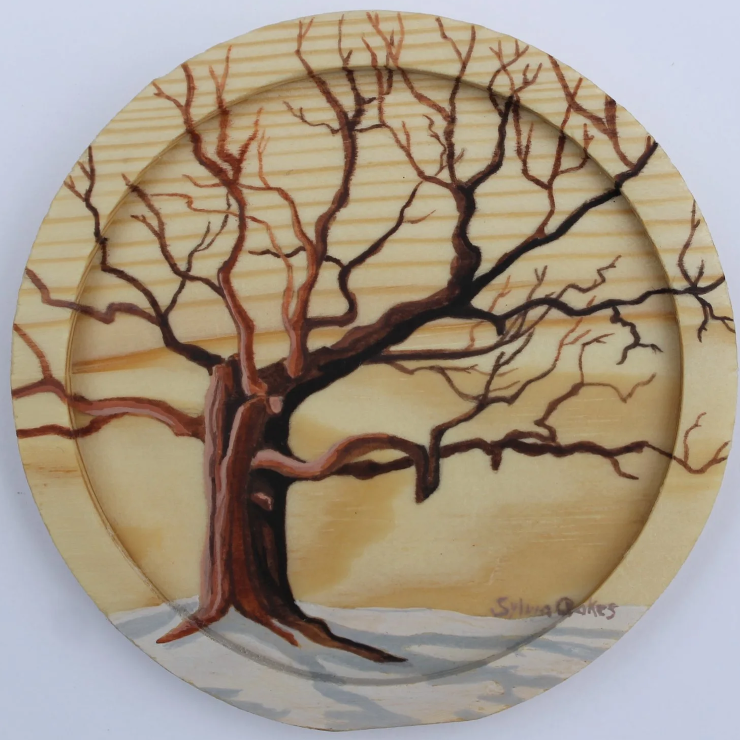 Warm Winder Tree
4 x 4 in.
Wax Sealed Gouache on Wood
SOLD