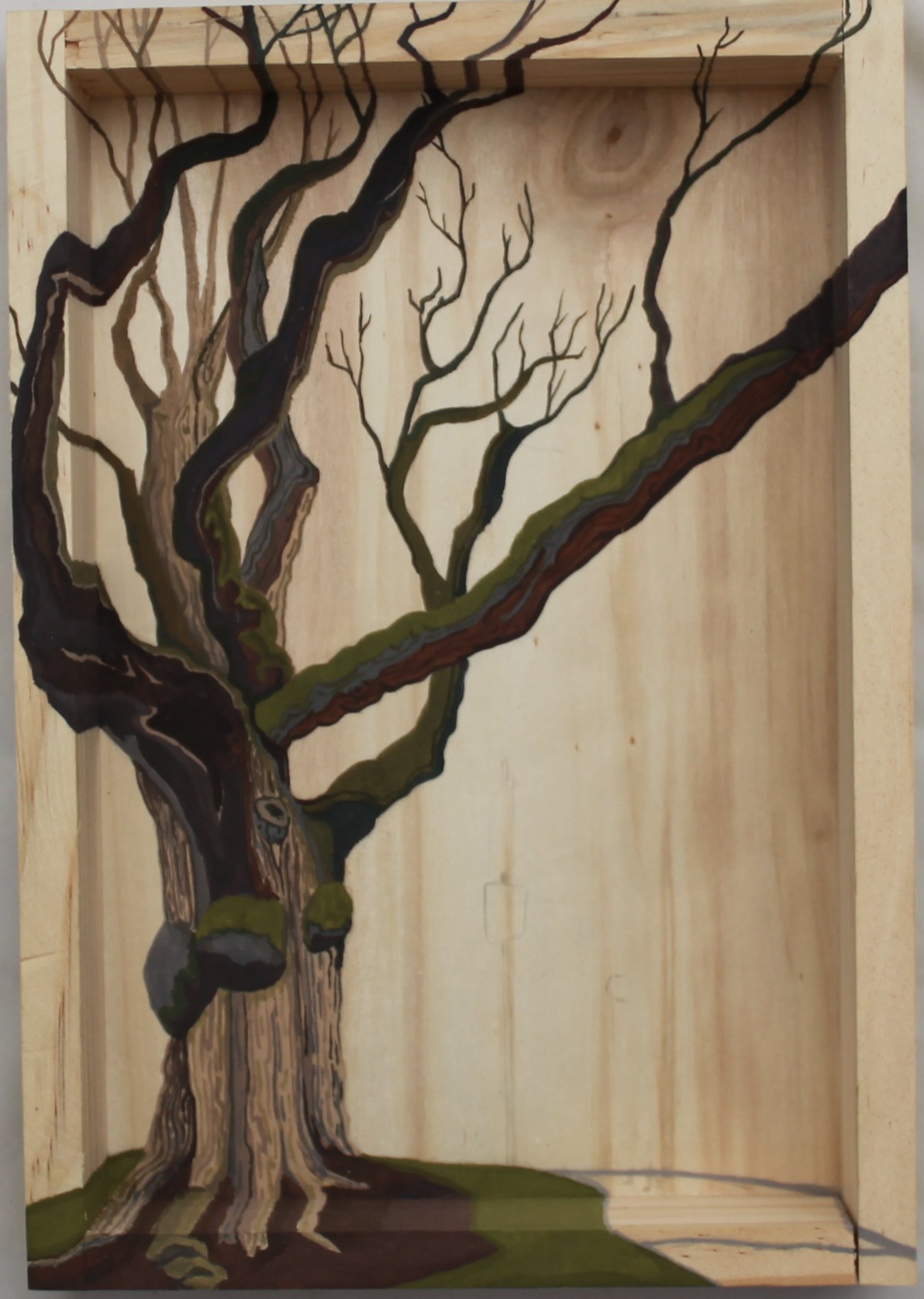 Reaching Branches
9 x 6 in.
Wax Sealed Gouache on Wood
