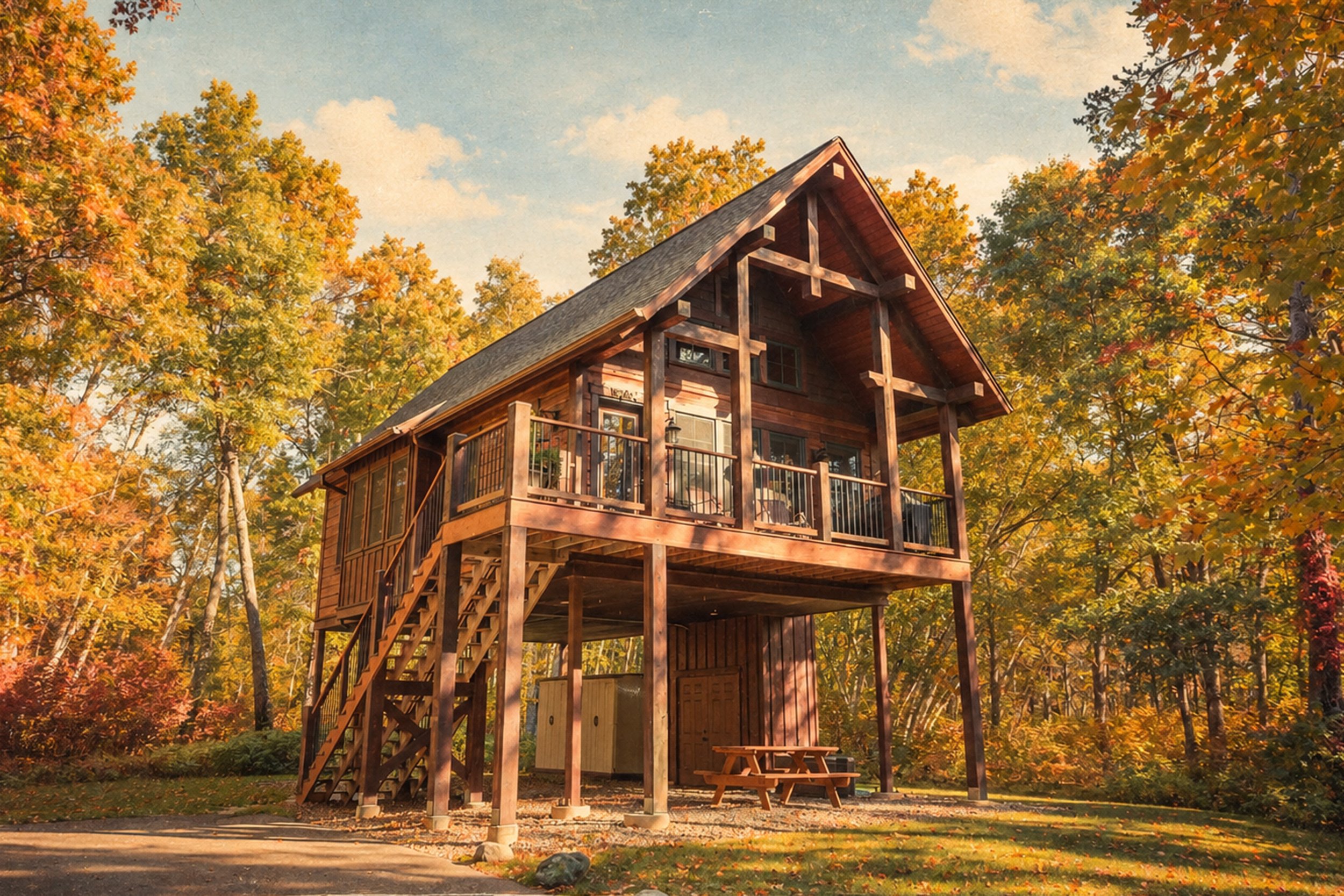 Crosslake Treetop Escape: A Cozy Northwoods Retreat Surrounded by Minnesota’s Stunning Fall Colors