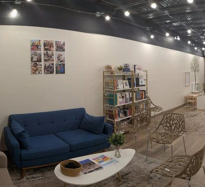 Interior of the Chabad Center lounge and community space