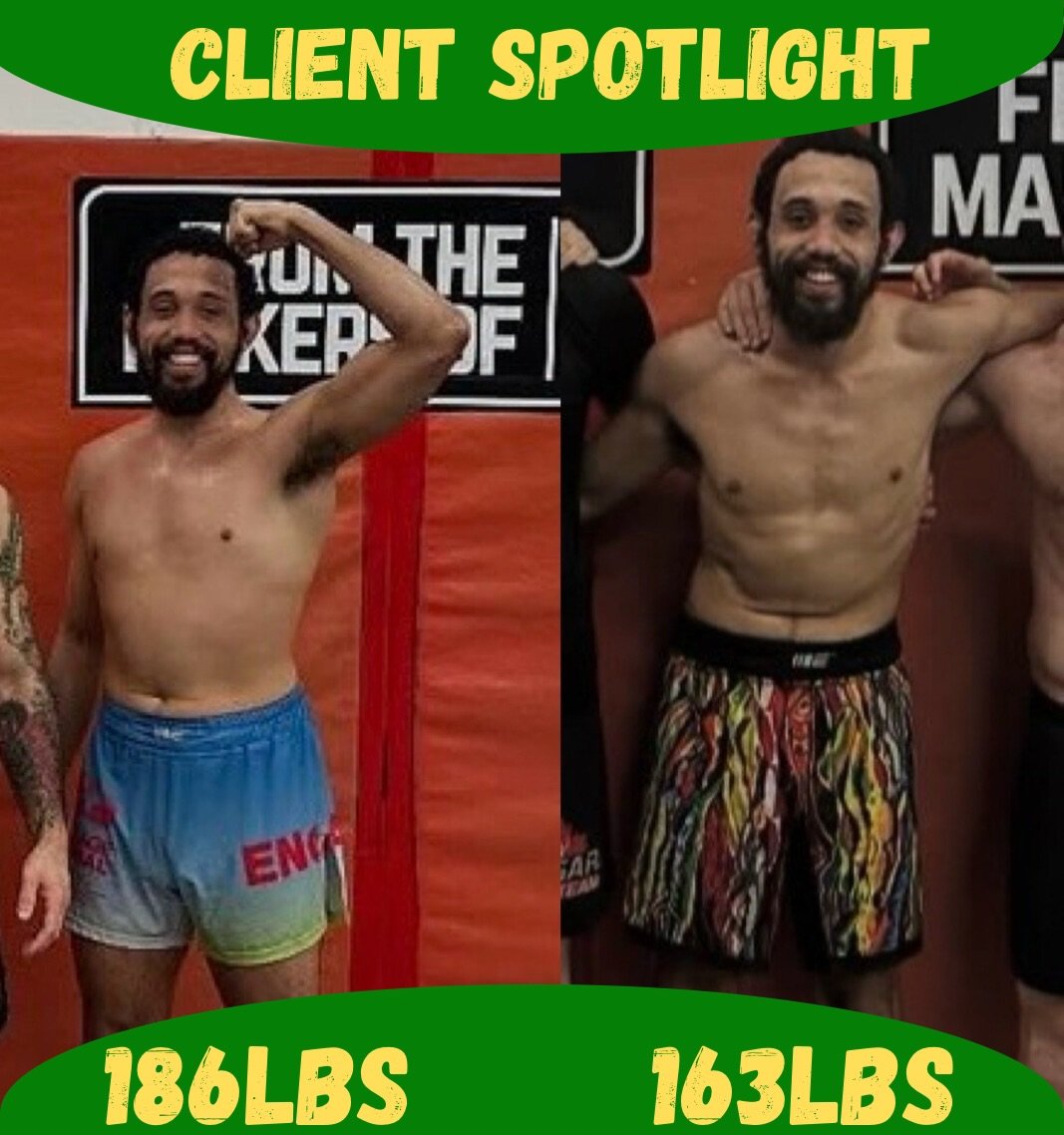Before and after nutrition coaching results