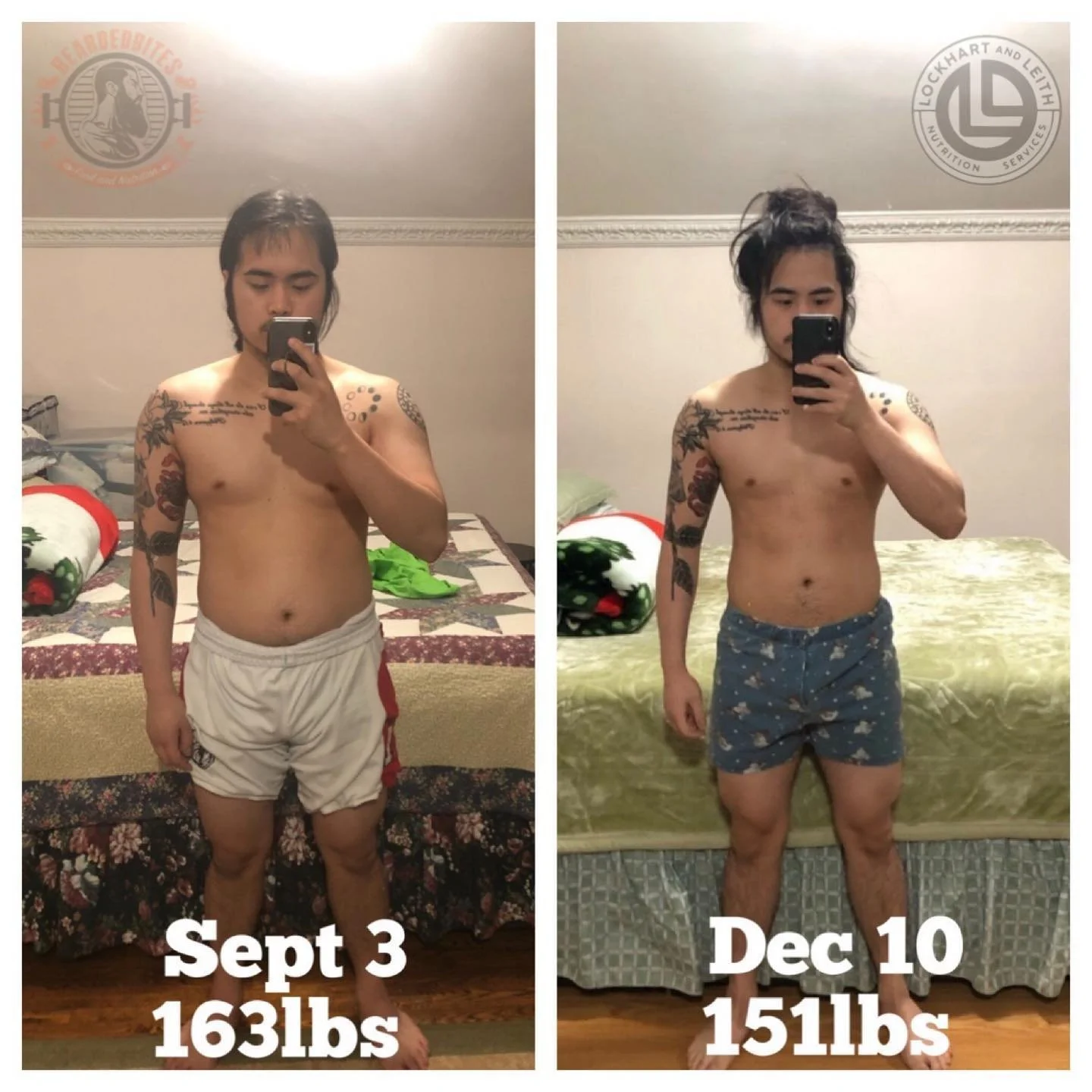 BB Nutrition client weight loss transformation