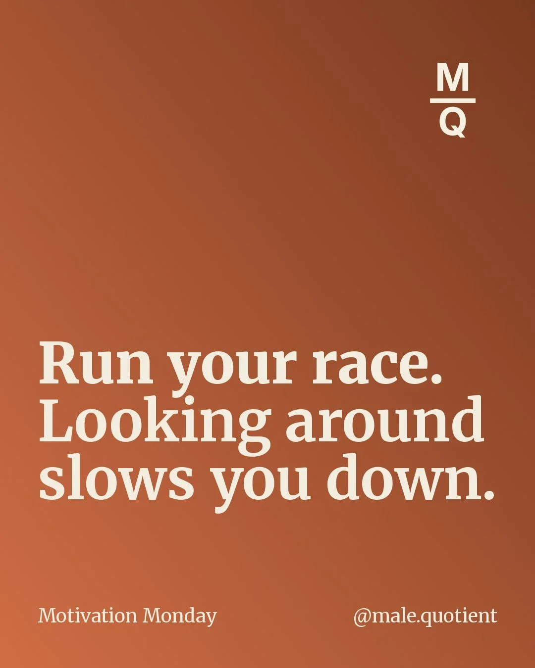 Motivation Monday.

Comparison is the thief of joy, and the thief of momentum too. While you're busy measuring your pace against everyone else's, you're not running your own. Eyes forward. Stay in it.

Have a great week ahead. ✨