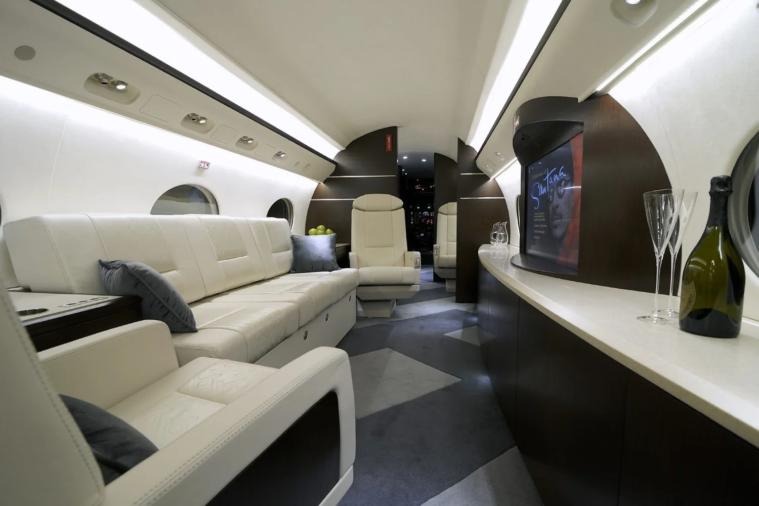 Tyler Perry private jet interior renovation