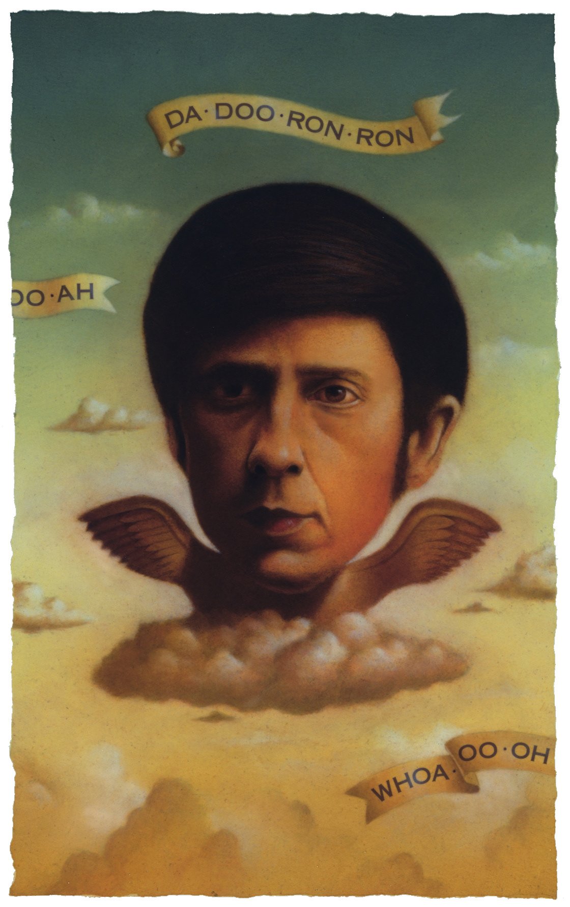 Portrait of Phil Spector commissioned and published in Rolling Stone Magazine. Oil on paper, 10”x20" Collection of Rolling Stone