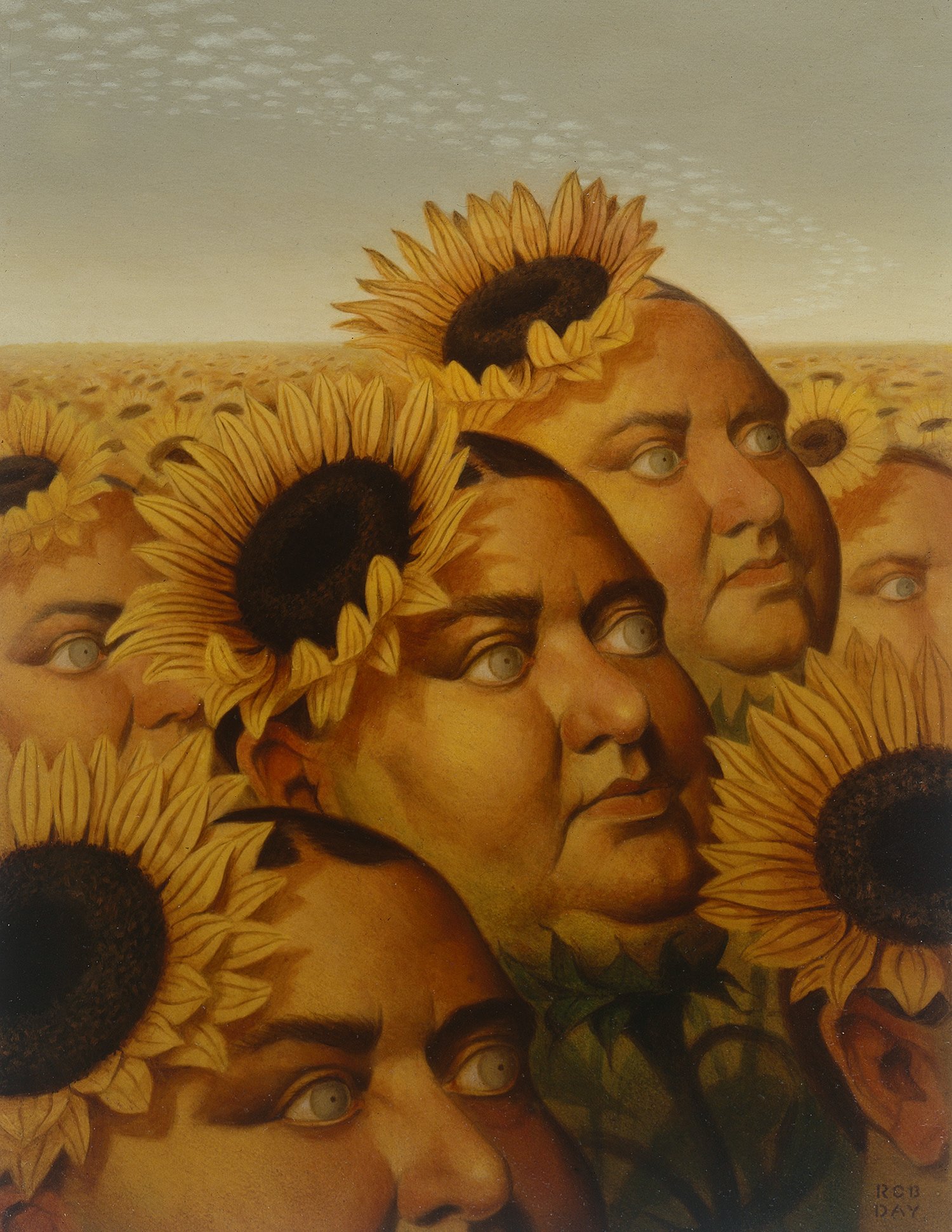 Sunflowers, oil on masonite, 16”x20"