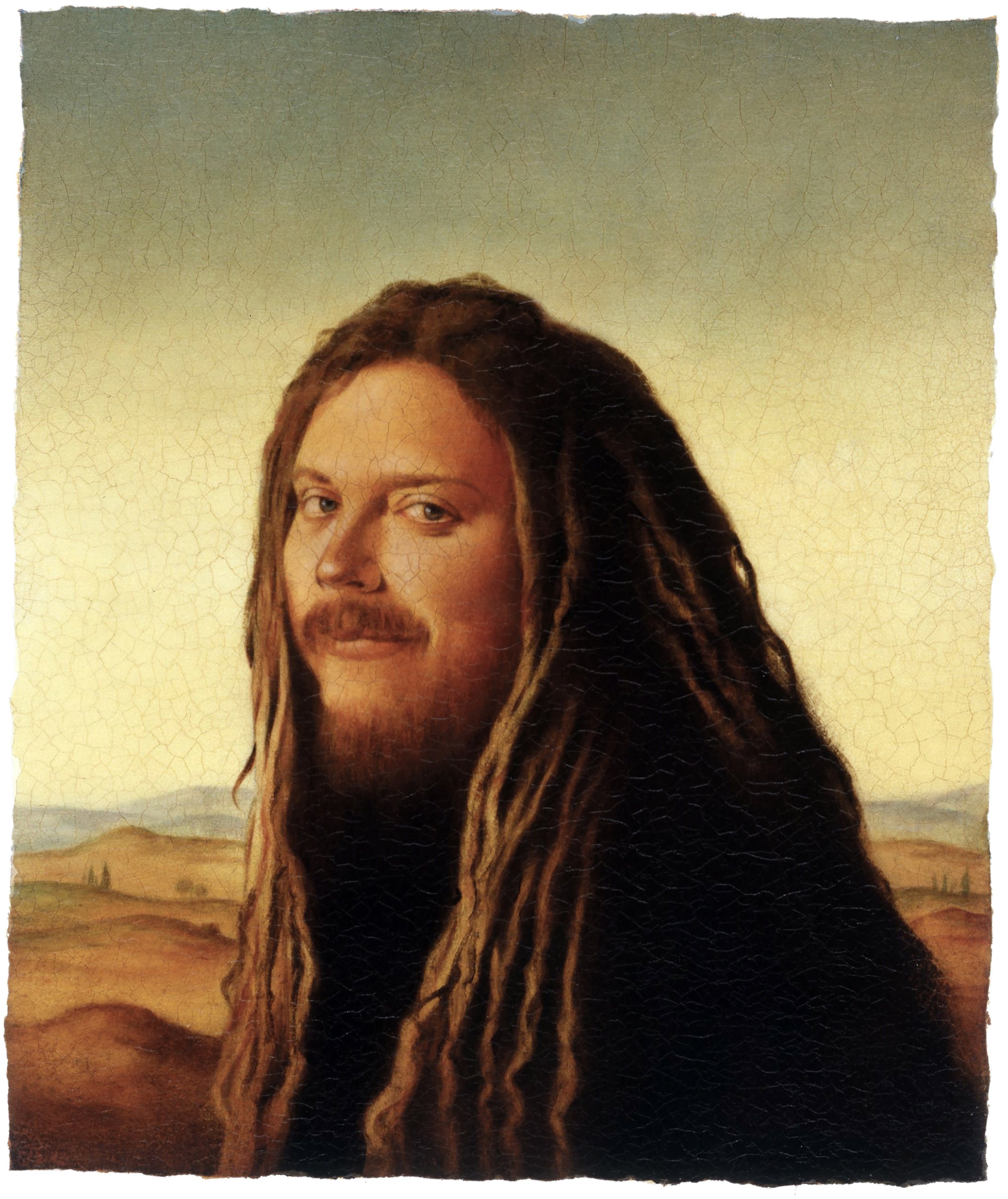 
Portrait of Jaron Lanier, American computer scientist, futurist, composer, and virtual reality pioneer. Commissioned by WIRED magazine for the feature Portrait of a Renaissance Man. Oil on paper, 12 × 15 inches.