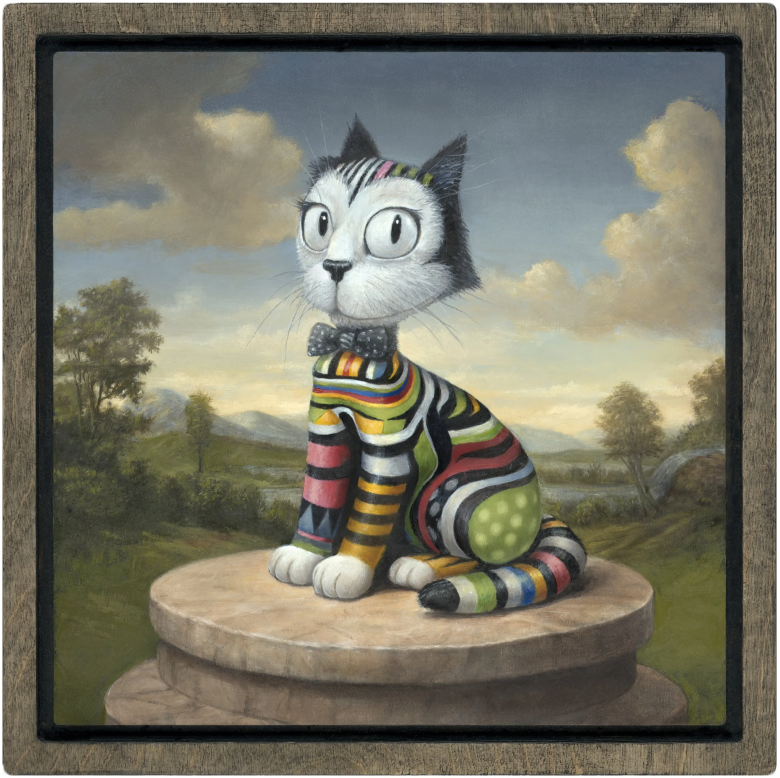 Felix in Arcadia, oil on panel, 2026