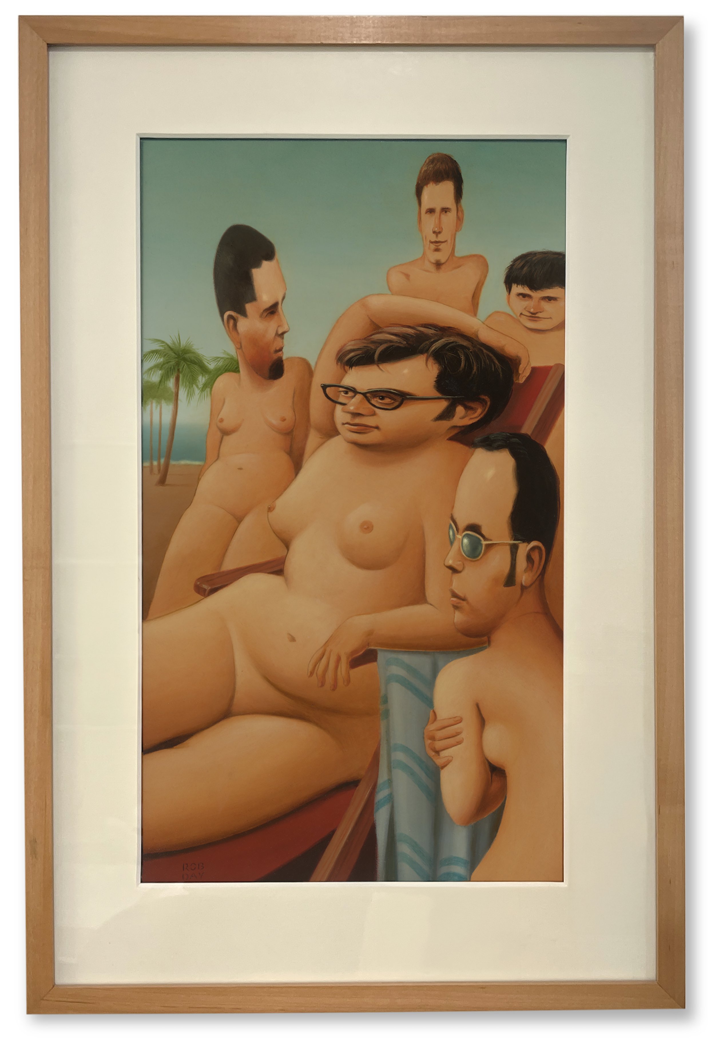 Oil on paper illustration of the band, Barenaked Ladies, commissioned and published in Rolling Stone Magazine.