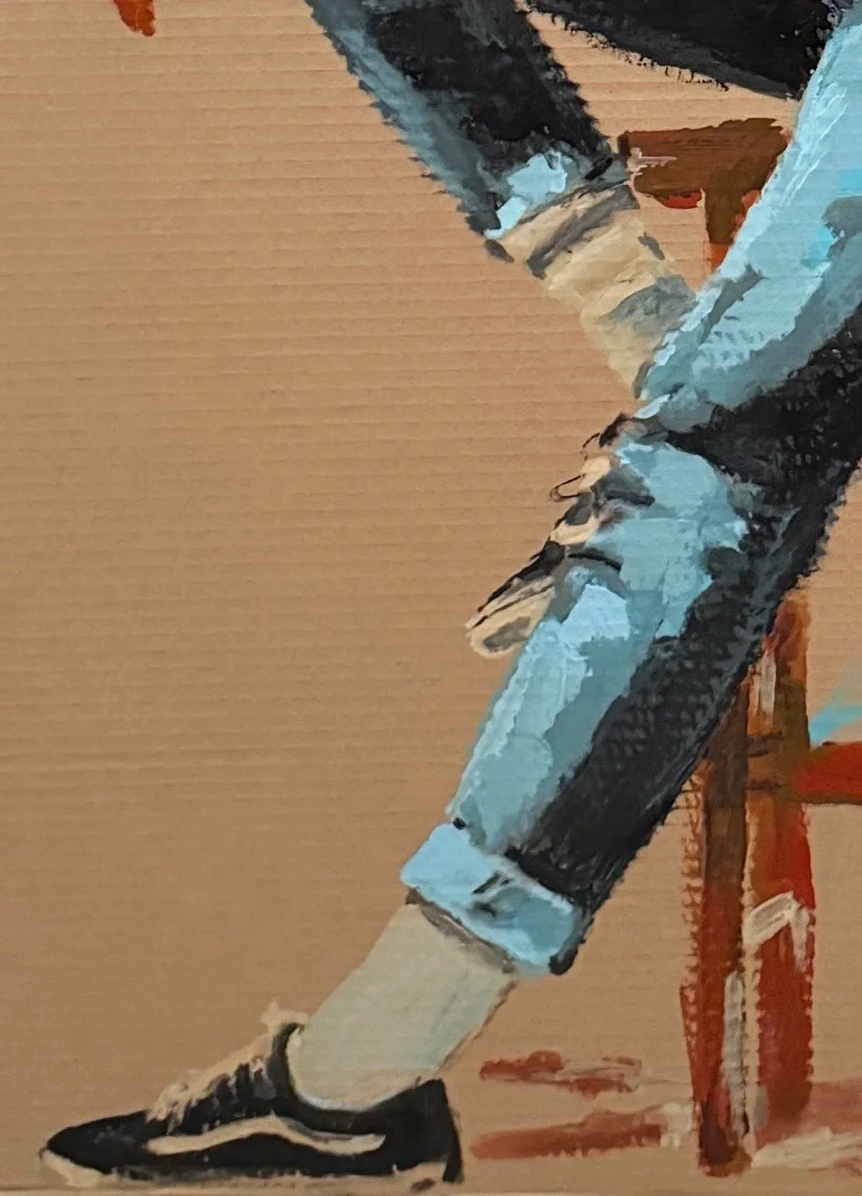 Figure Study. Acrylic on cardboard. 2026. 