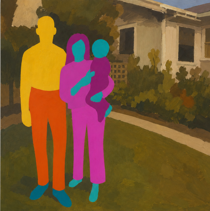 Portrait of the front yard. Oil on canvas. 2026.