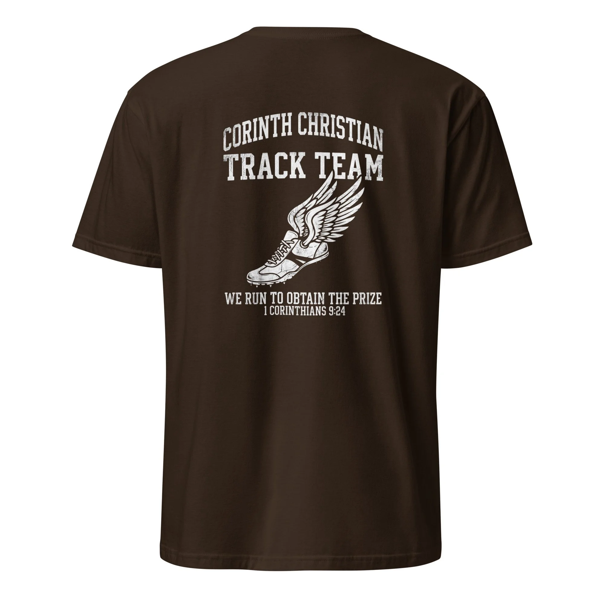 Corinth Christian Track Team Shirt - 1 Corinthians 9:24