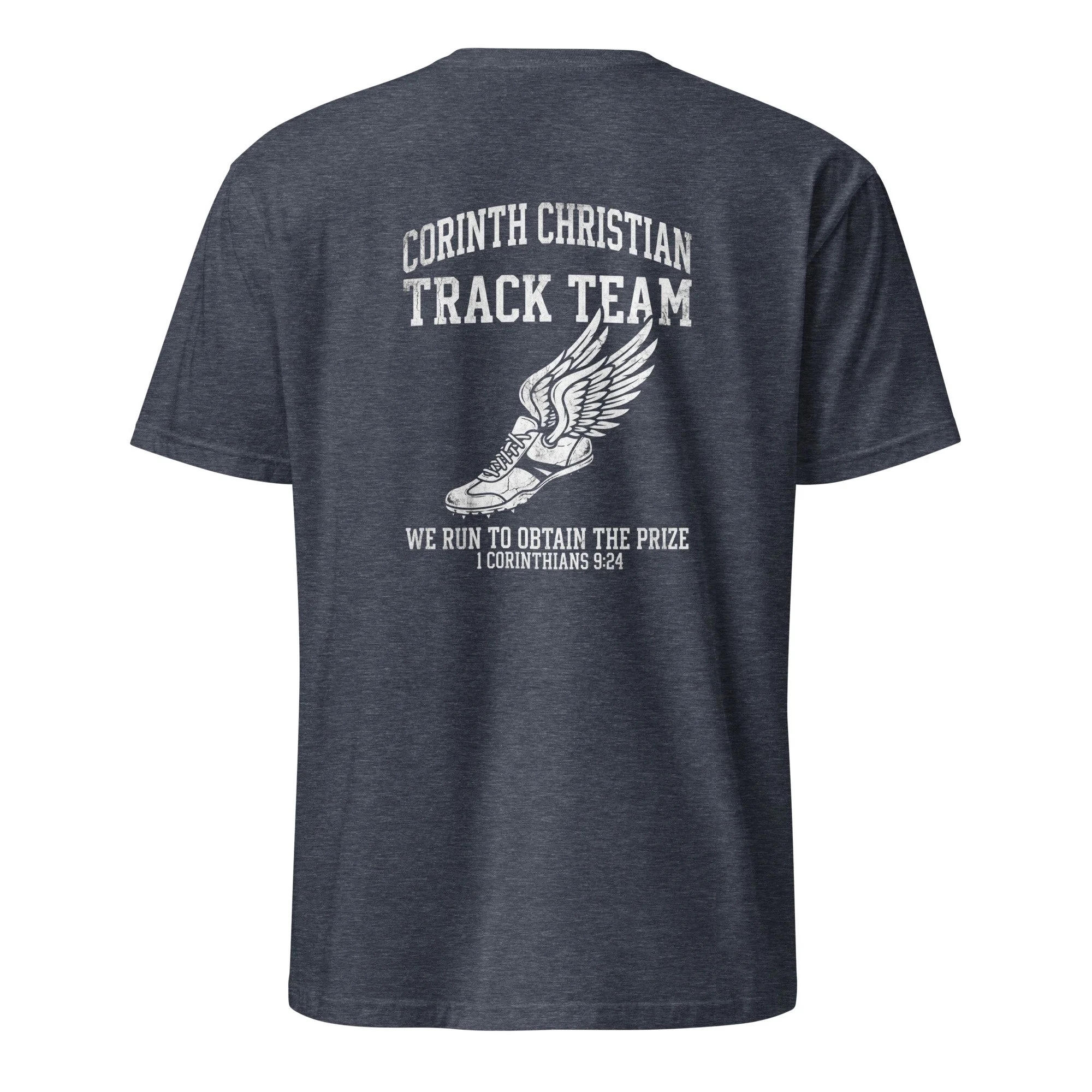 Corinth Christian Track Team Shirt - 1 Corinthians 9:24