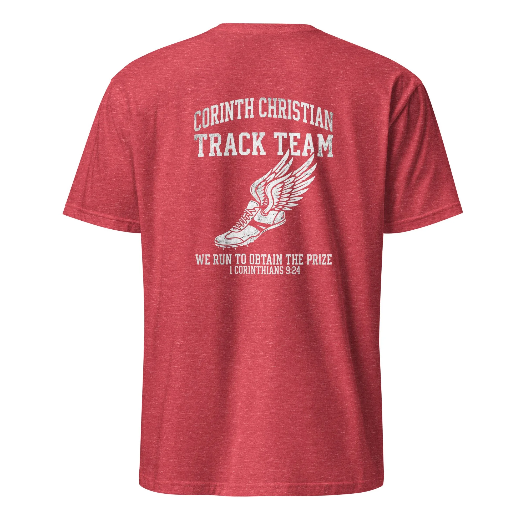 Corinth Christian Track Team Shirt - 1 Corinthians 9:24