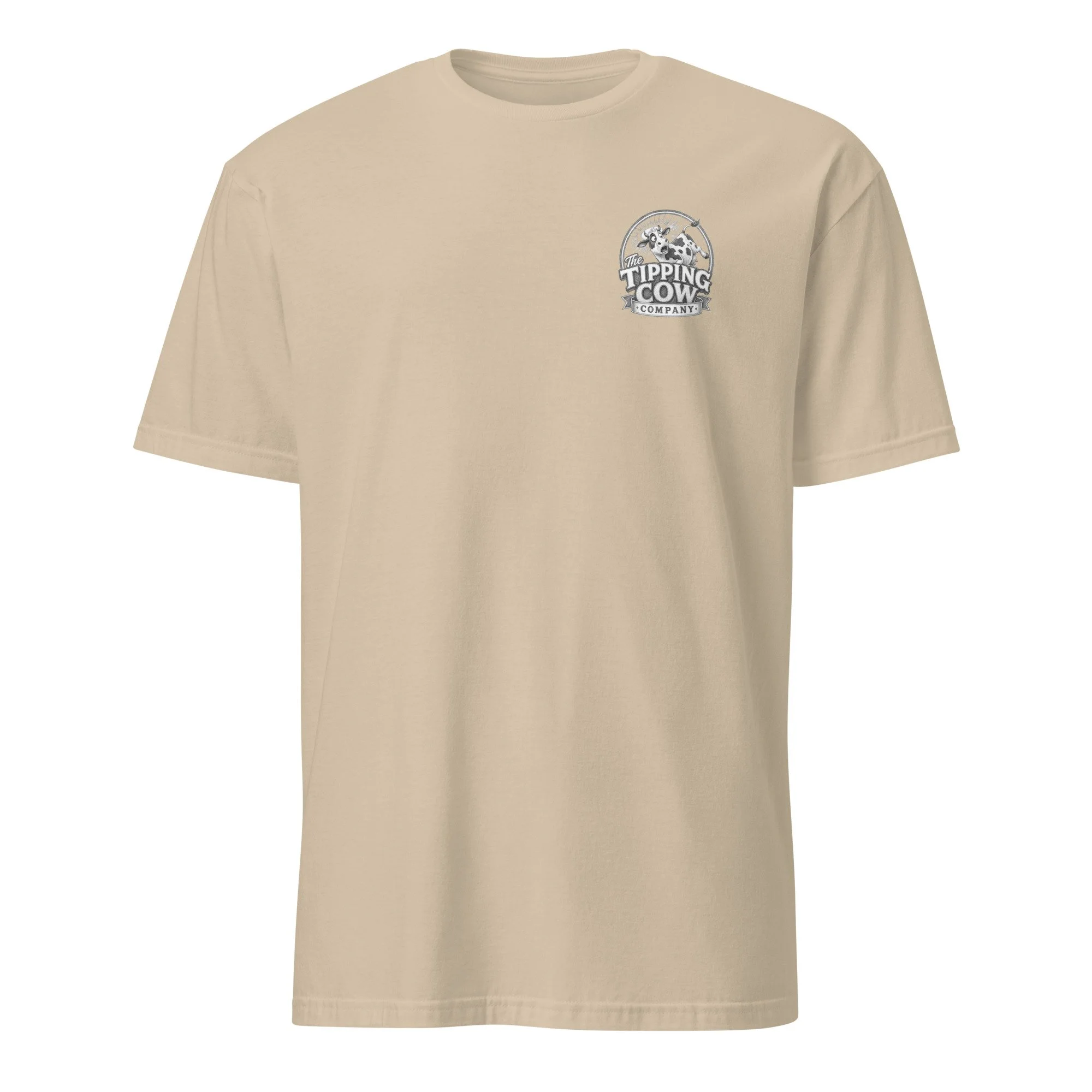 Yellowstone State Cow Tipping T-shirt in sand, front view