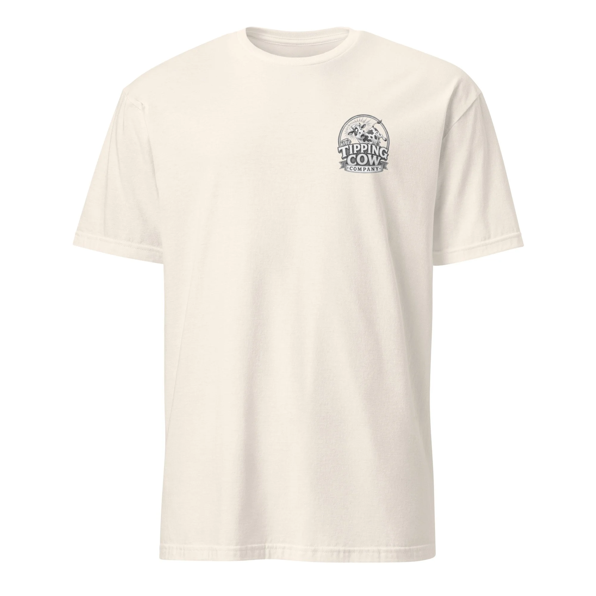 Yellowstone State Cow Tipping T-shirt in natural, front view