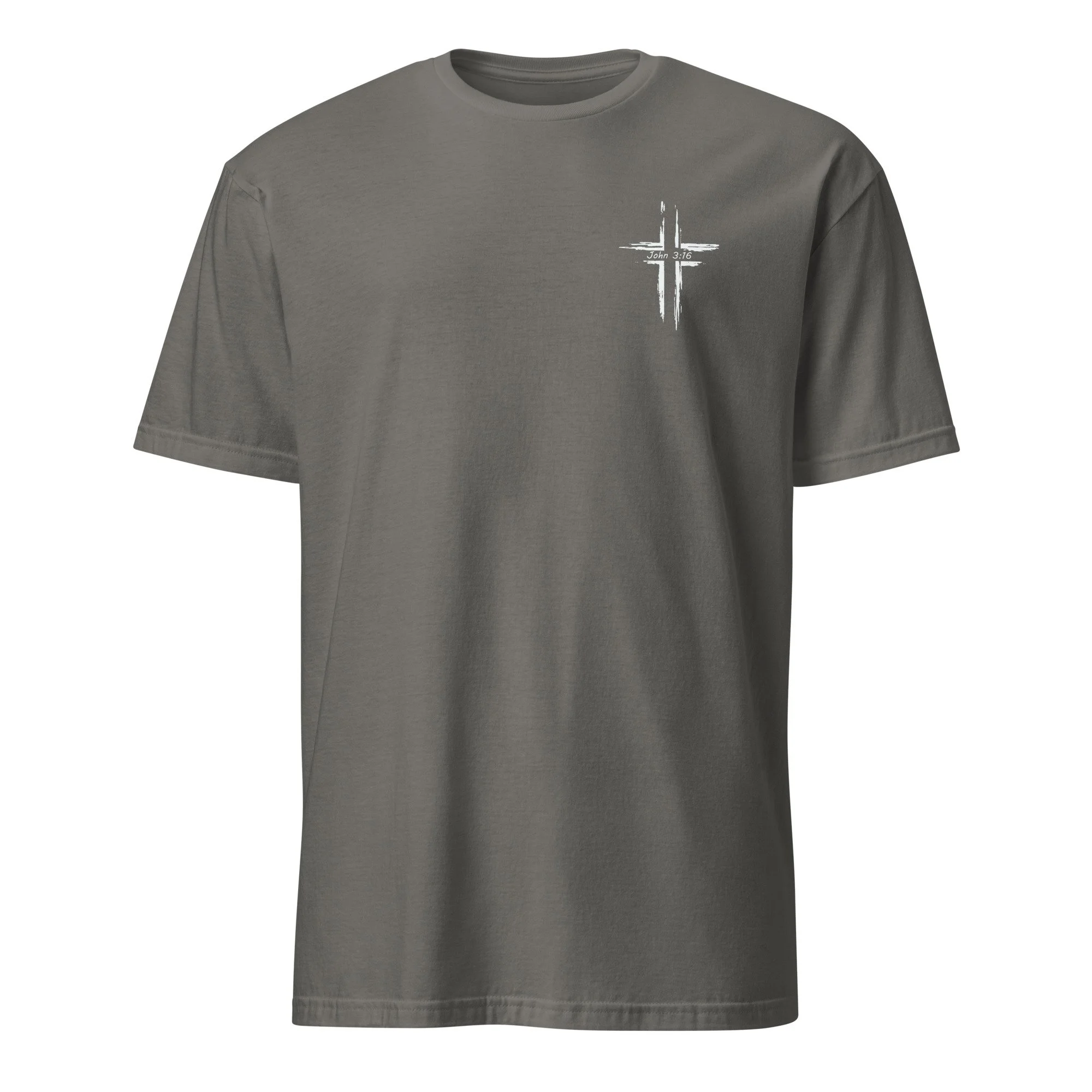Ephesus Christian Wrestling Team shirt in charcoal, front view