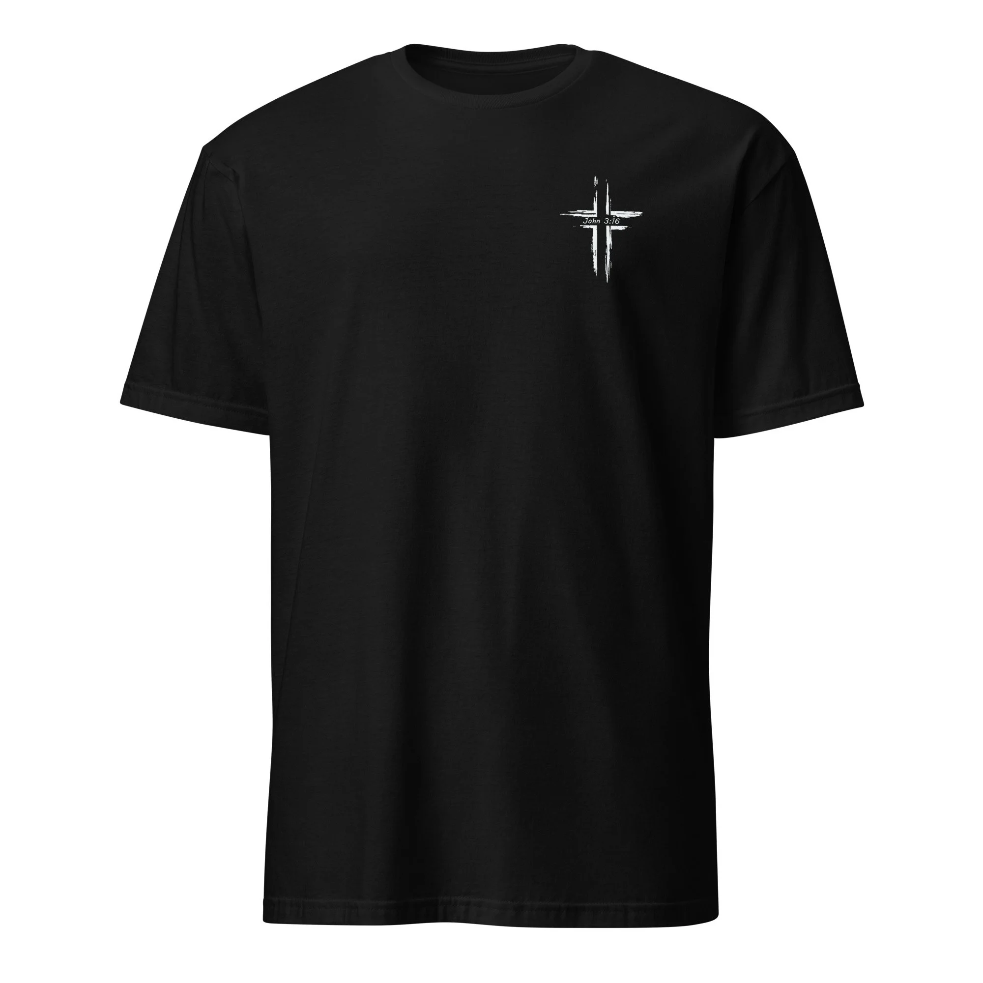 Paul's Gym Christian shirt in black, front view