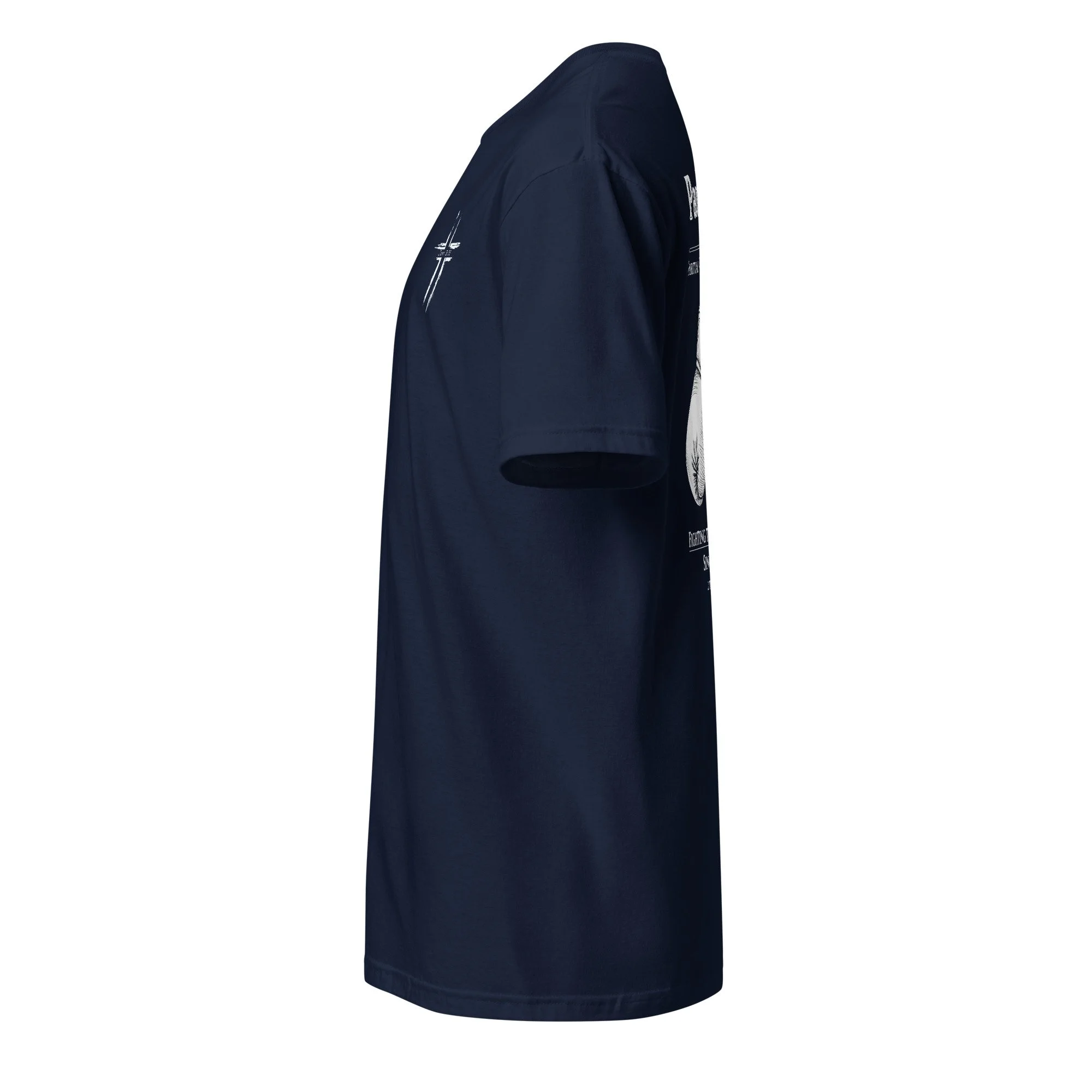 Paul's Gym Christian shirt in navy, side view