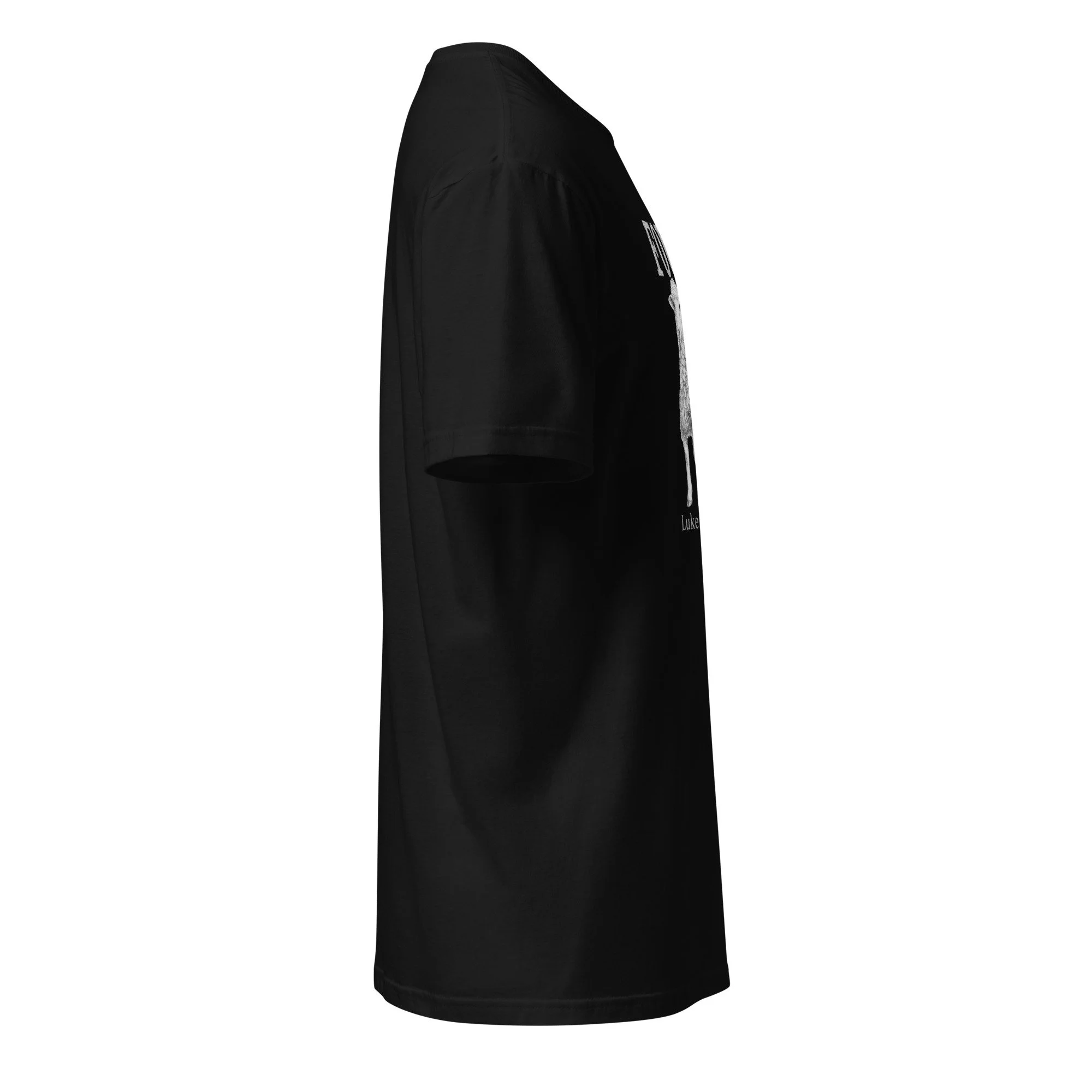 Christian Found Lost Lamb shirt in black, side view
