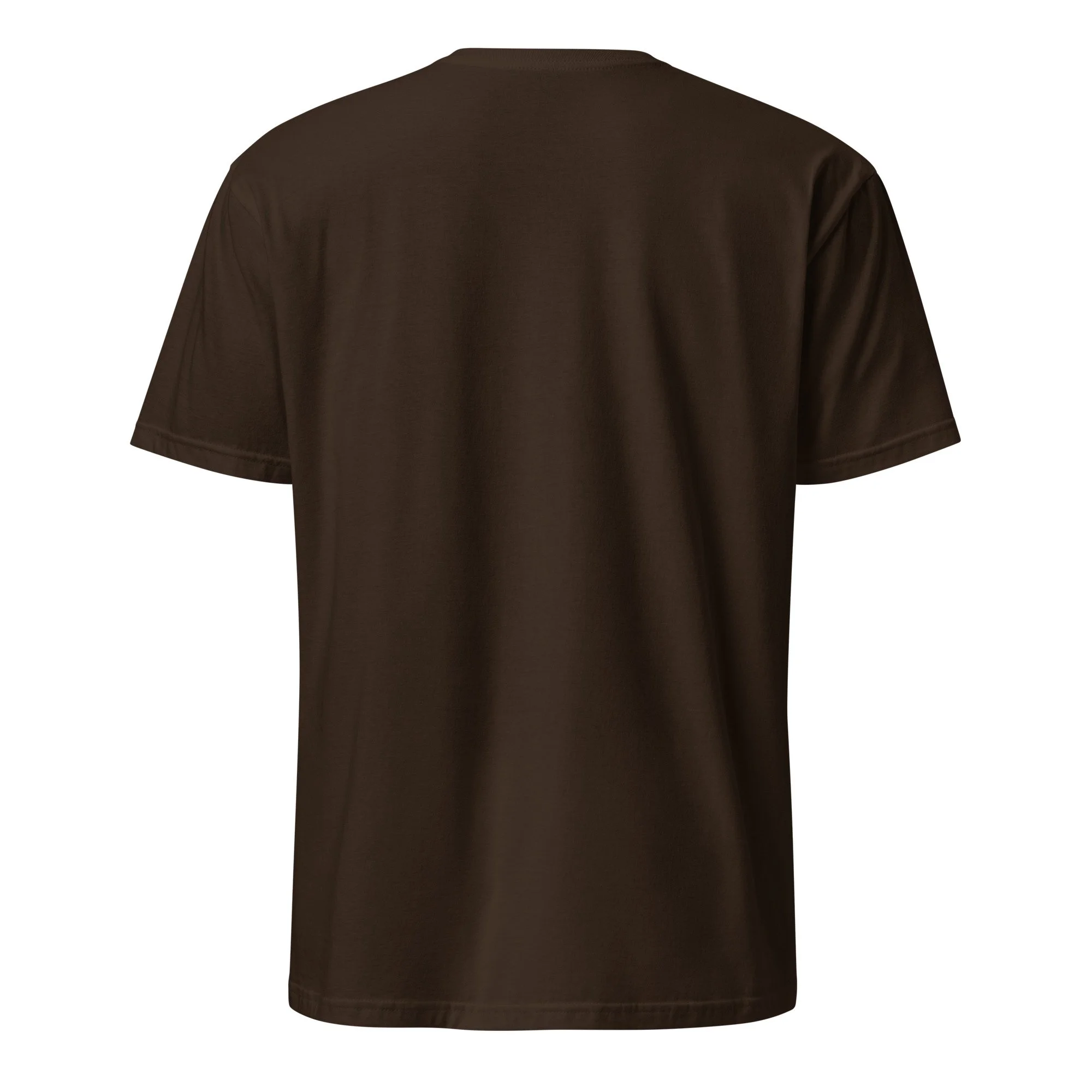 Christian Found Lost Lamb shirt in dark chocolate, back view